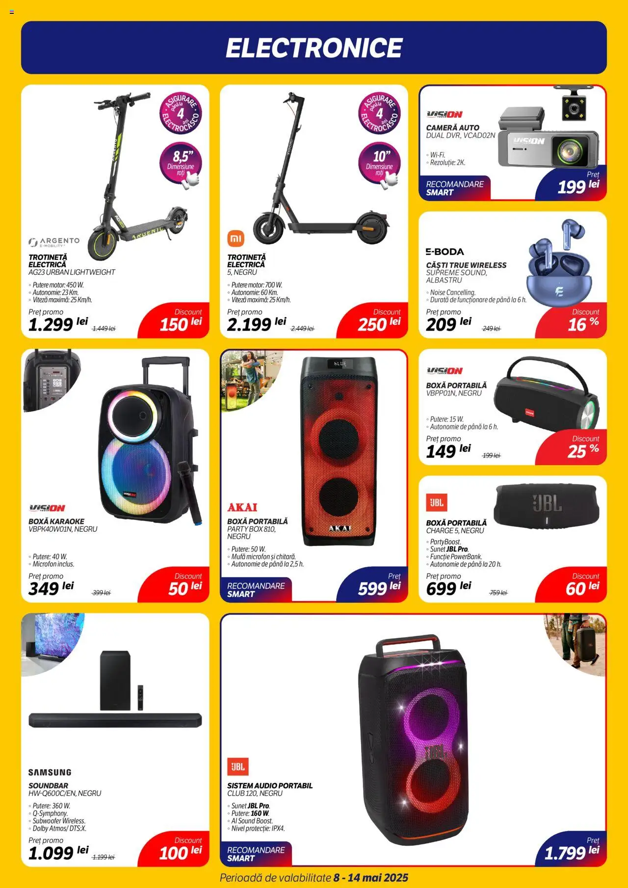 Catalog Flanco 8 - 14 Mai 2025 | Pagina 4 | Produse: Cameră auto, Audio, Cameră, Trotinetă