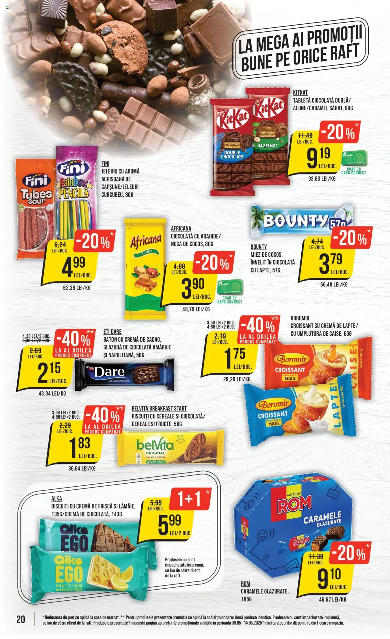 Catalog Mega Image 8 - 14 Mai 2025 | Pagina 20 | Produse: Biscuiți, Jeleuri, Caramele, Lămâie