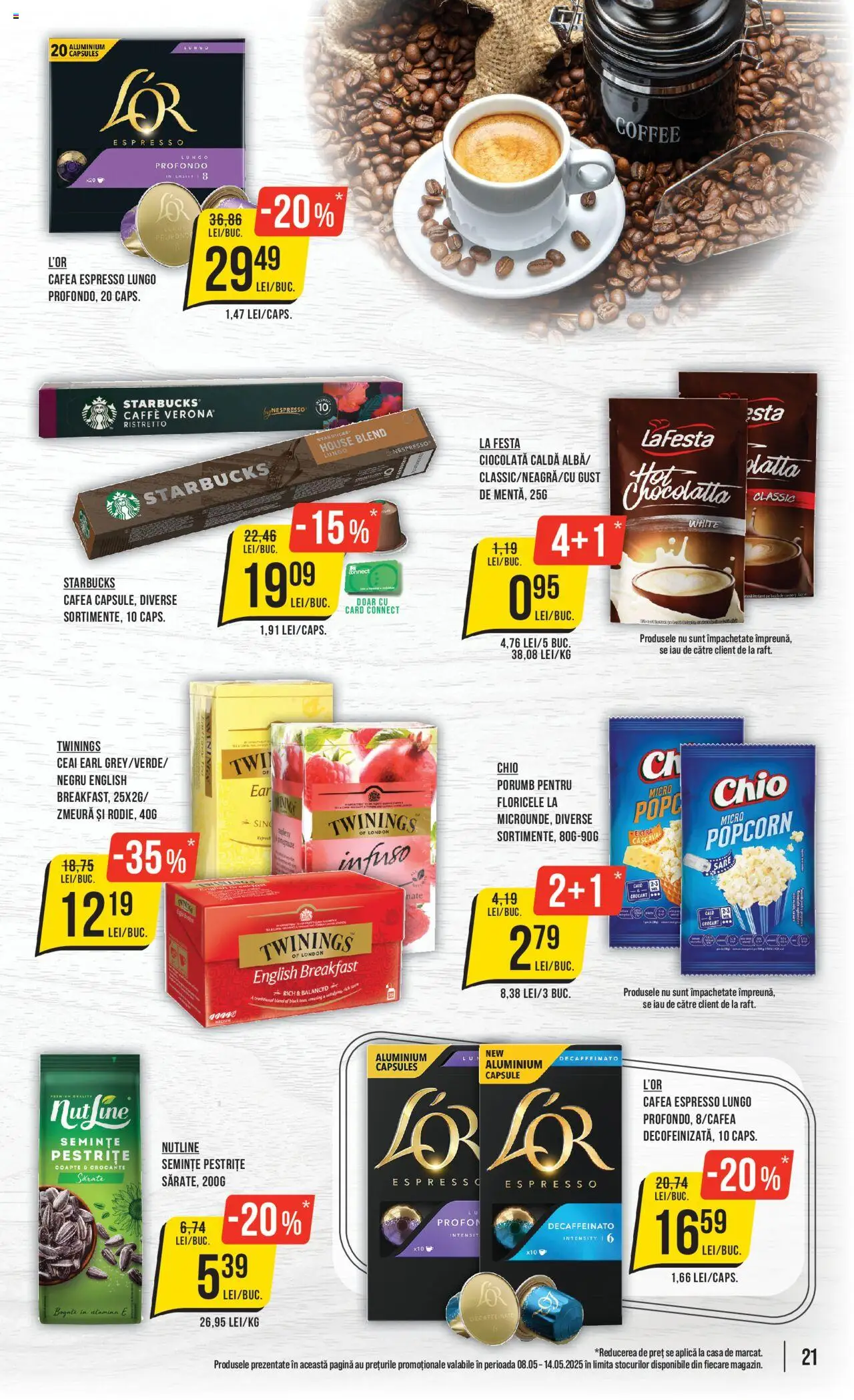 Catalog Mega Image 8 - 14 Mai 2025 | Pagina 21 | Produse: Semințe, Cafea, Ceai, Porumb