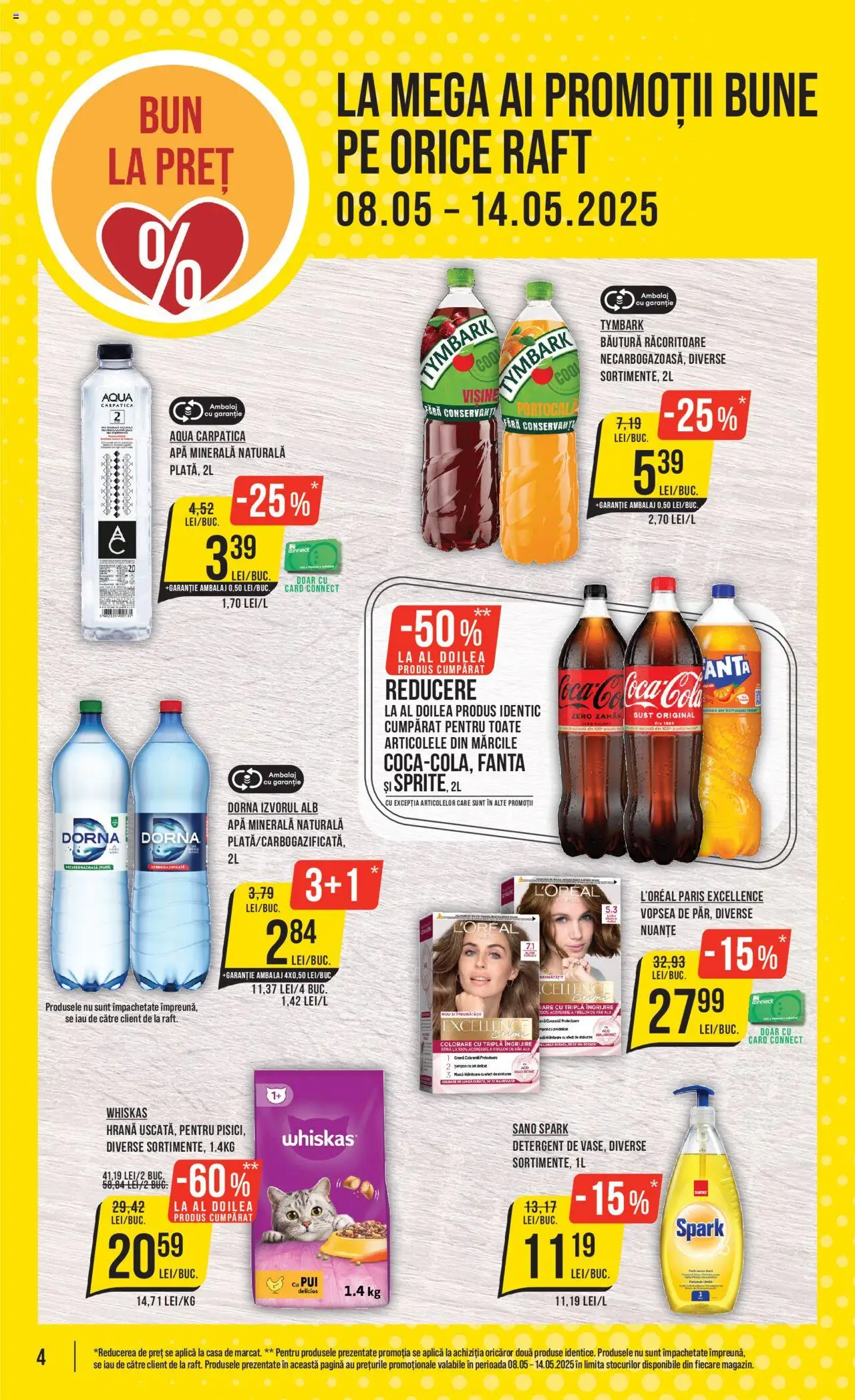 Catalog Mega Image 8 - 14 Mai 2025 | Pagina 4 | Produse: Yazı tahtası kalemi, Raft, Detergent, Zahăr