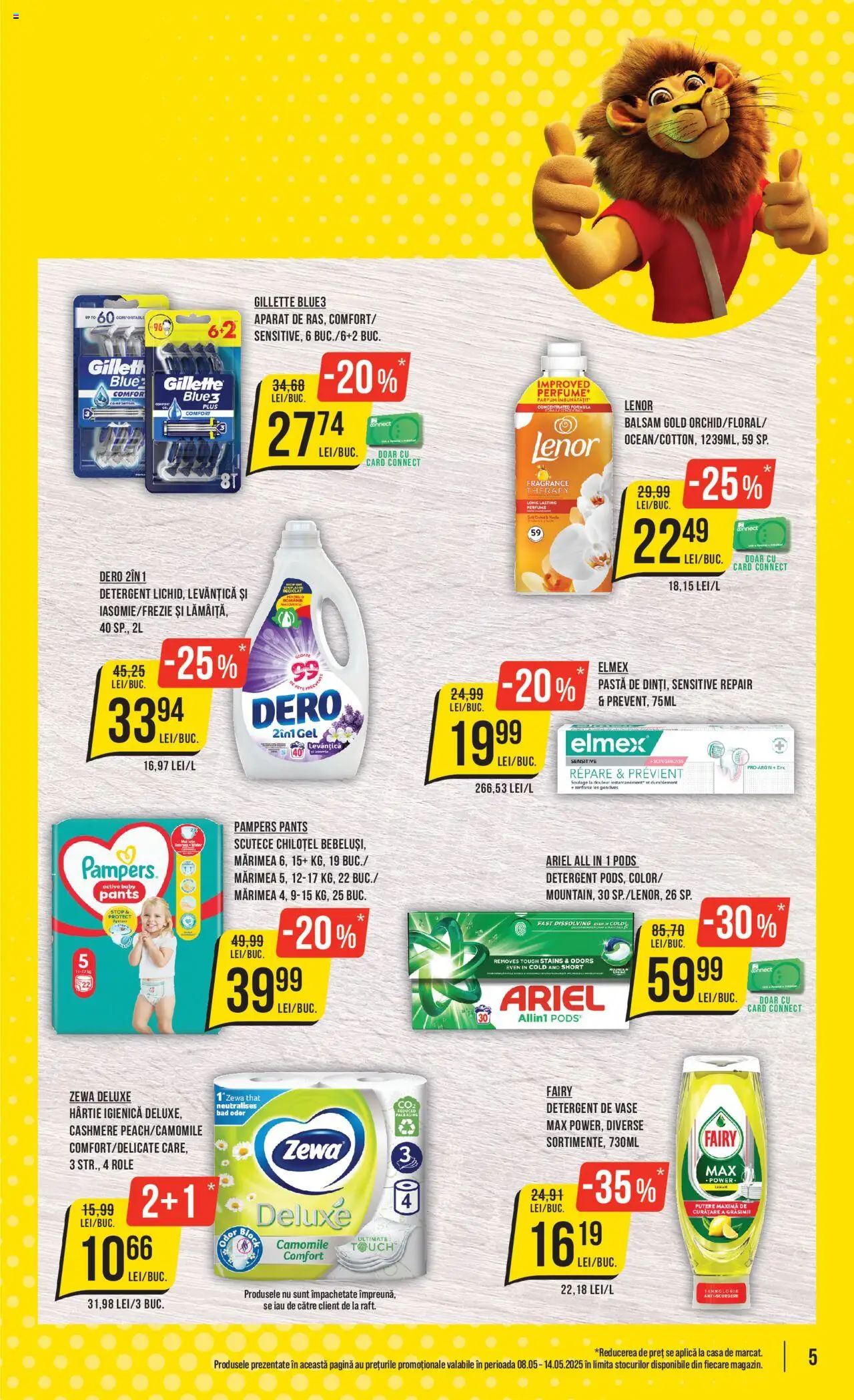 Catalog Mega Image 8 - 14 Mai 2025 | Pagina 5 | Produse: Detergent de vase, Role, Detergent, Scutece