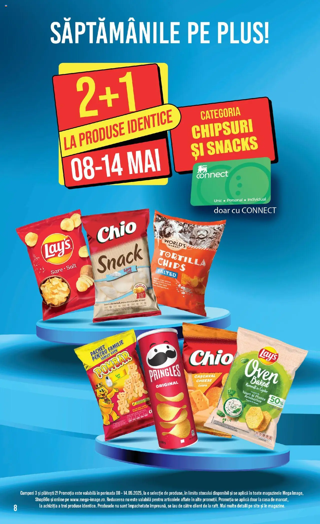 Catalog Mega Image 8 - 14 Mai 2025 | Pagina 8 | Produse: Cașcaval, Chipsuri, Sare
