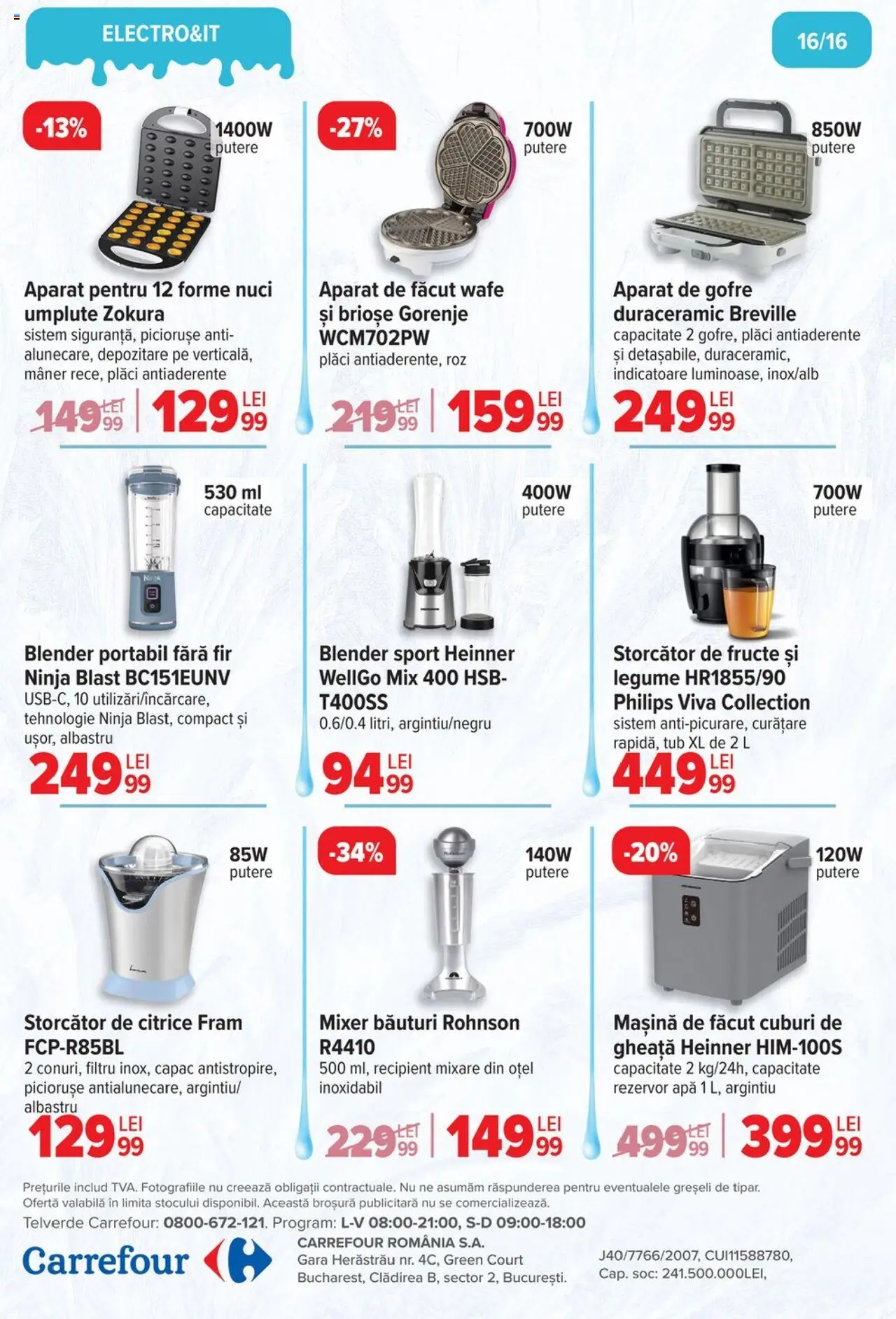 Catalog Carrefour 7 - 20 Mai 2025 | Pagina 16 | Produse: Mixer, Mâner, Gofre, Nuci