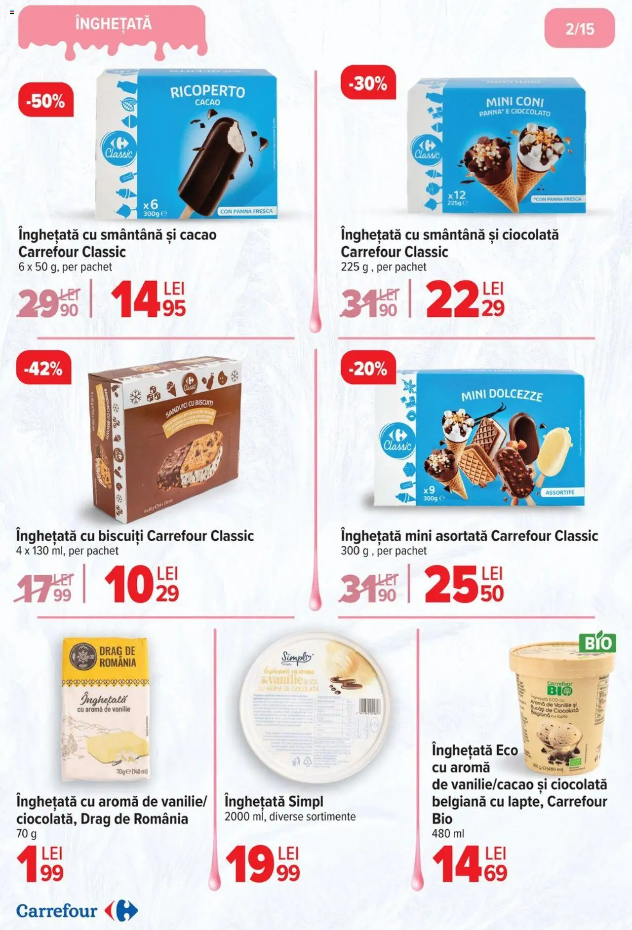 Catalog Carrefour 7 - 20 Mai 2025 | Pagina 2 | Produse: Lapte, Ciocolată, Cacao, Înghețată