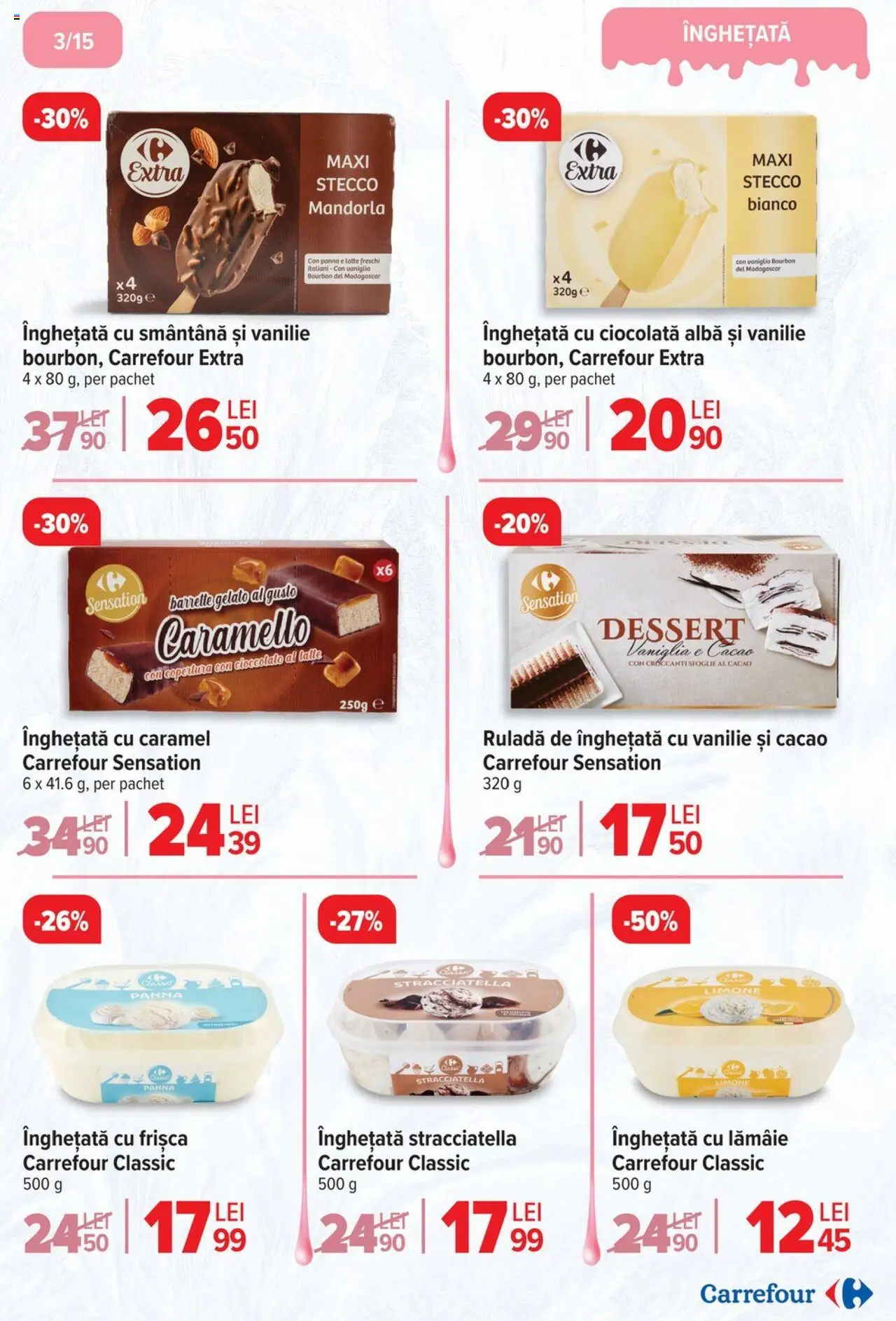Catalog Carrefour 7 - 20 Mai 2025 | Pagina 3 | Produse: Ciocolată, Cacao, Înghețată, Lămâie