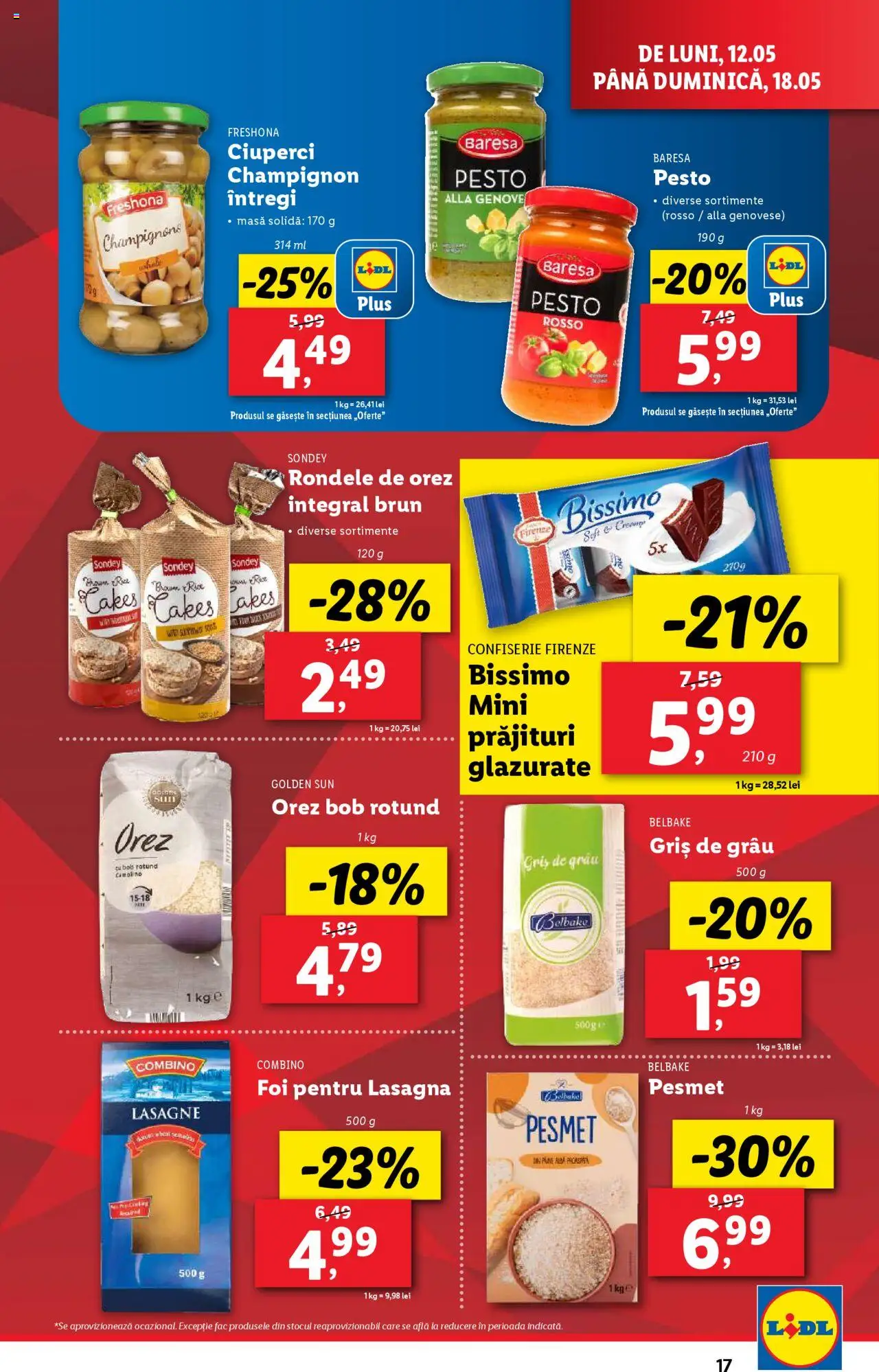 Catalog LIDL 12 - 18 Mai 2025 | Pagina 17 | Produse: Masă, Lasagna, Ciuperci, Orez