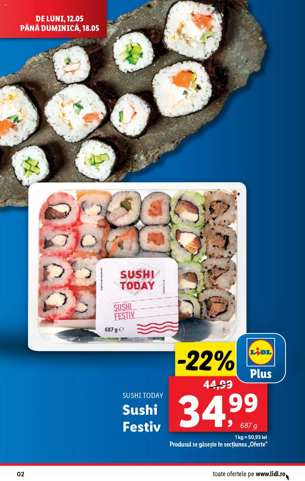 Catalog LIDL 12 - 18 Mai 2025 | Pagina 2 | Produse: Sushi
