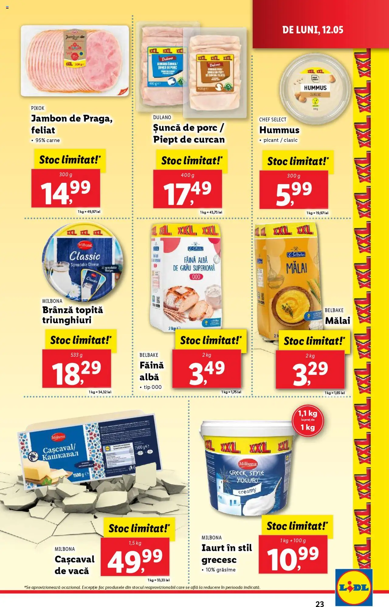 Catalog LIDL 12 - 18 Mai 2025 | Pagina 23 | Produse: Cașcaval, Iaurt, Șuncă, Făină