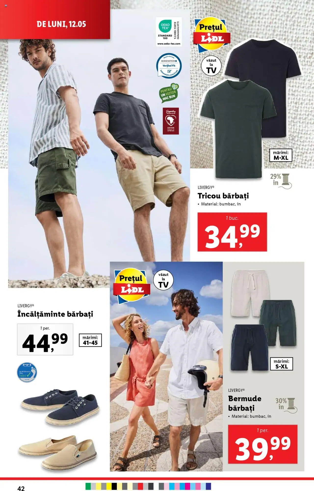 Catalog LIDL 12 - 18 Mai 2025 | Pagina 42 | Produse: Bornoz takımı, Tricou