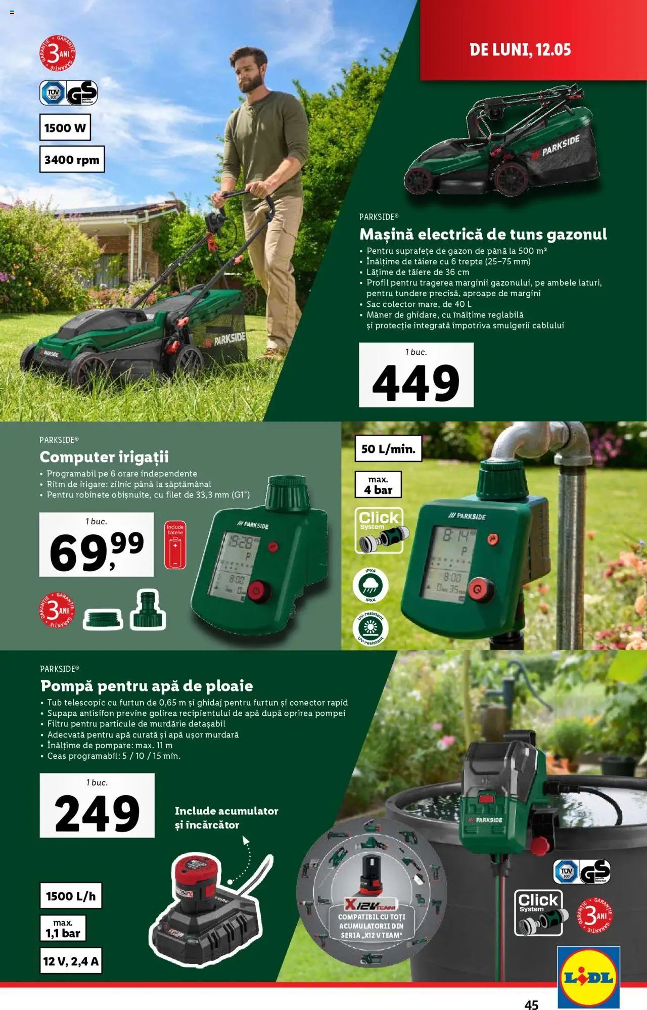 Catalog LIDL 12 - 18 Mai 2025 | Pagina 45 | Produse: Încărcător, Ceas, Conector, Mâner