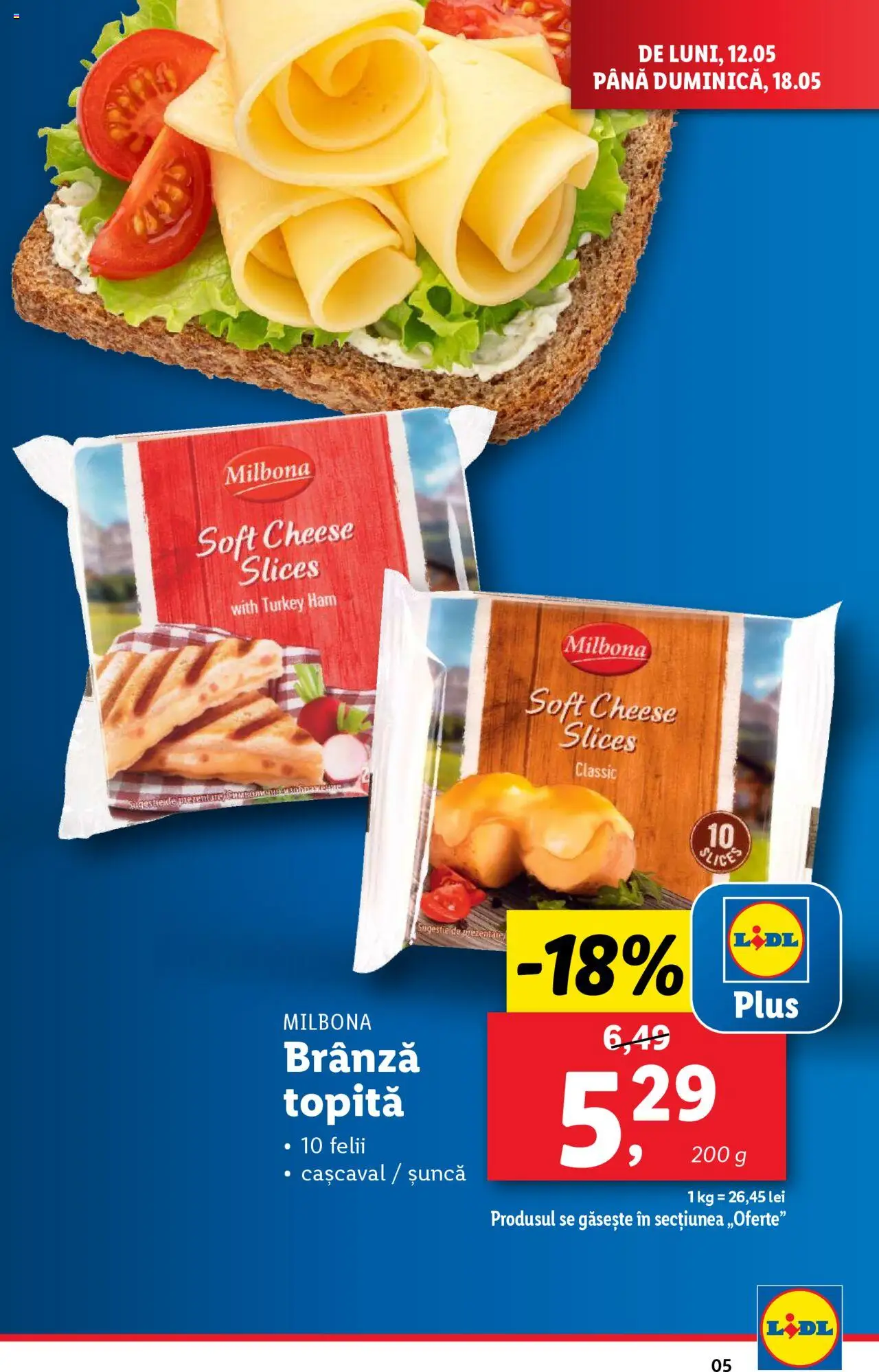 Catalog LIDL 12 - 18 Mai 2025 | Pagina 5 | Produse: Cașcaval, Brânză, Șuncă