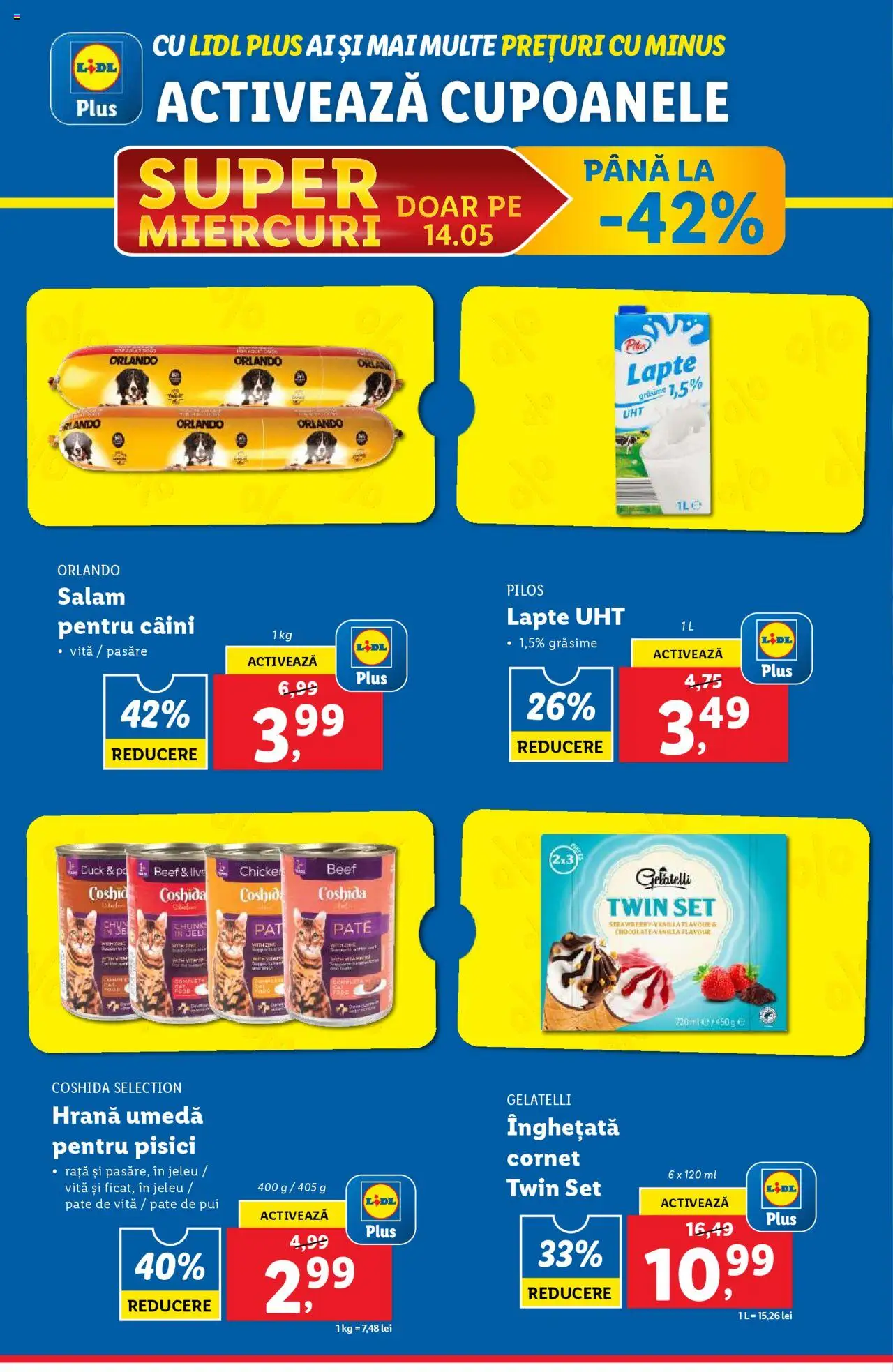 Catalog LIDL 12 - 18 Mai 2025 | Pagina 64 | Produse: Hacıyatmaz Kedi Oyuncağı, Rață, Lapte, Înghețată