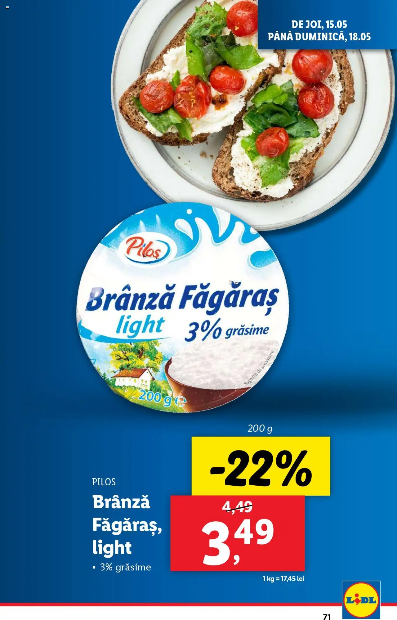 Catalog LIDL 12 - 18 Mai 2025 | Pagina 71 | Produse: Toplar, Brânză