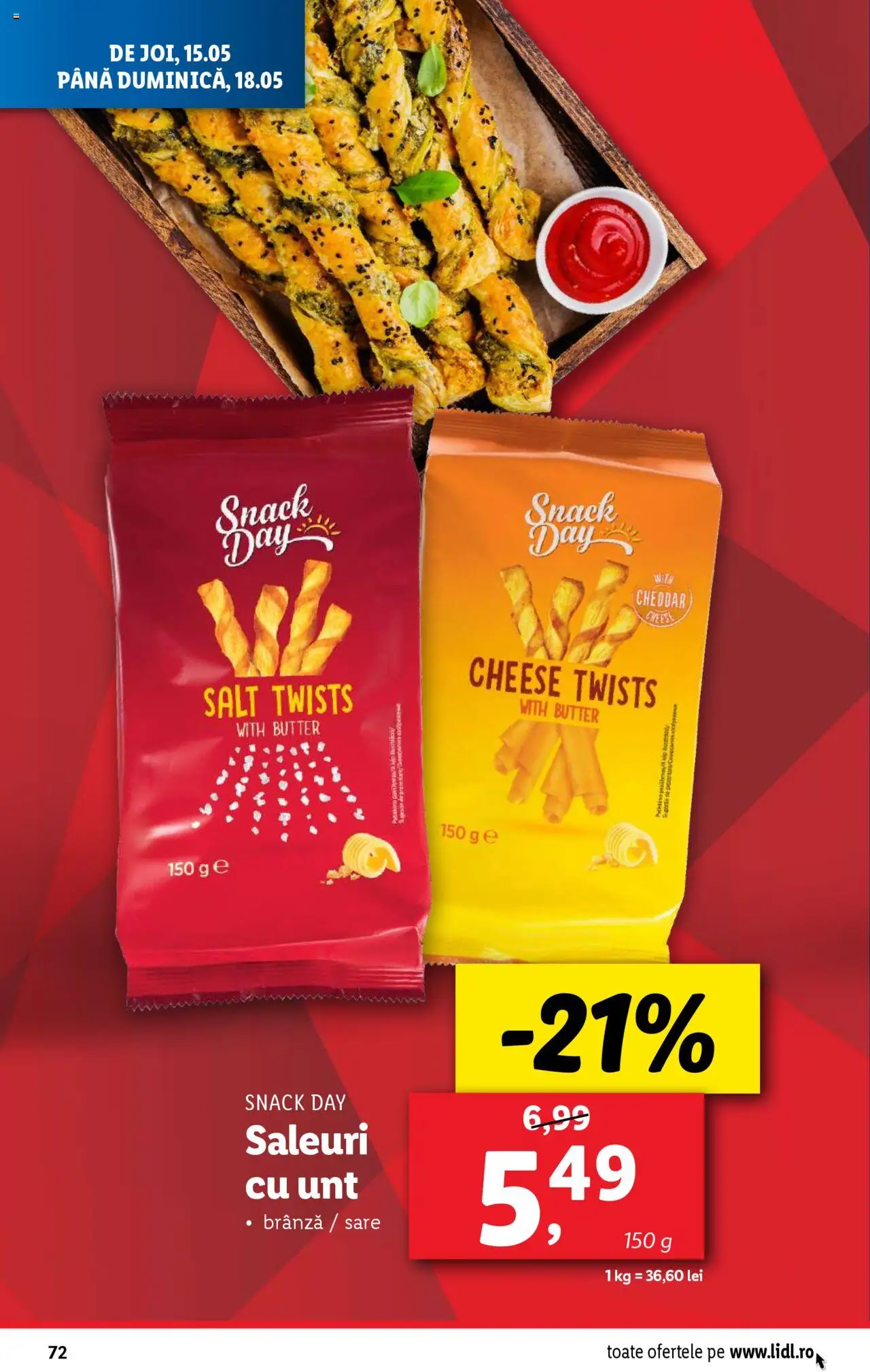 Catalog LIDL 12 - 18 Mai 2025 | Pagina 72 | Produse: Unt, Brânză, Sare
