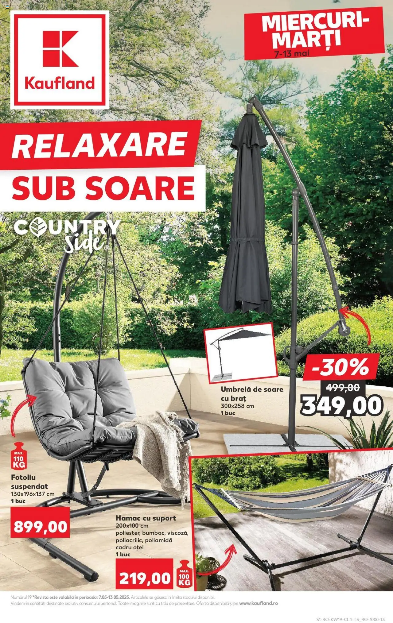 Catalog Kaufland 7 - 13 Mai 2025 | Pagina 1 | Produse: Umbrelă, Hamac, Fotoliu