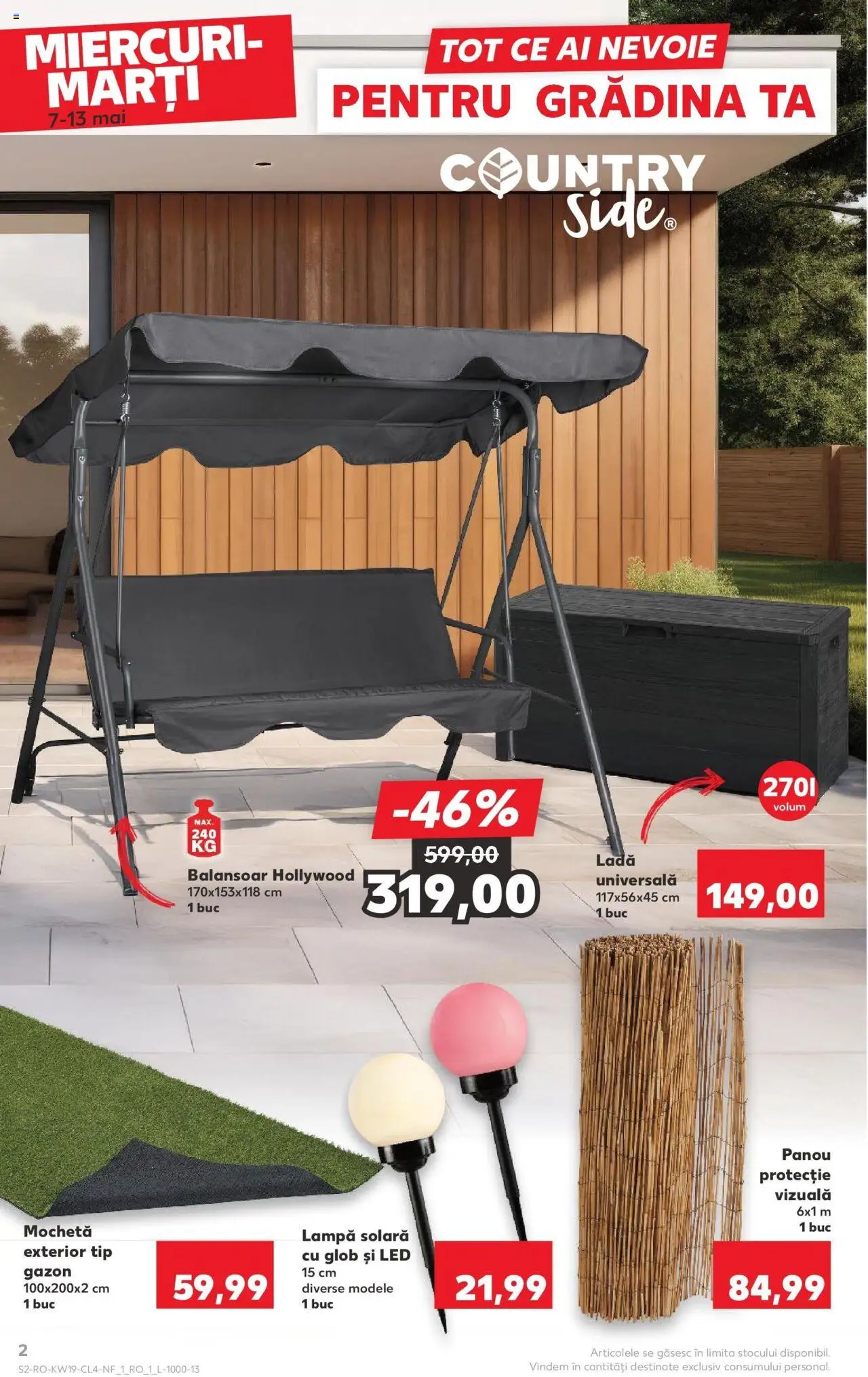 Catalog Kaufland 7 - 13 Mai 2025 | Pagina 2 | Produse: Mochetă, Babak, Balansoar, Lampă