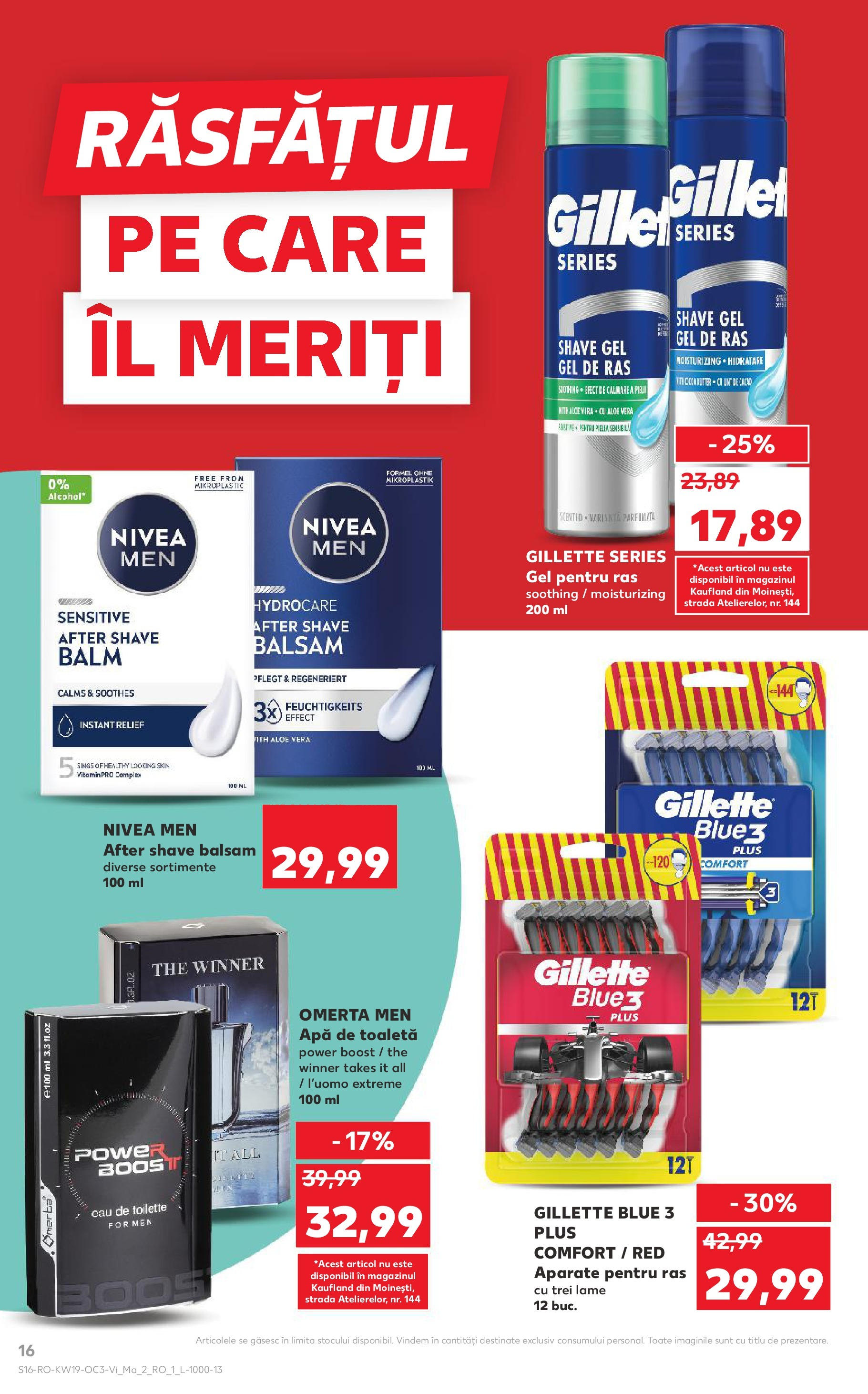 Catalog Kaufland 9 - 13 Mai 2025 | Pagina 16 | Produse: Gel de ras, Toaletă, Balsam, Apă