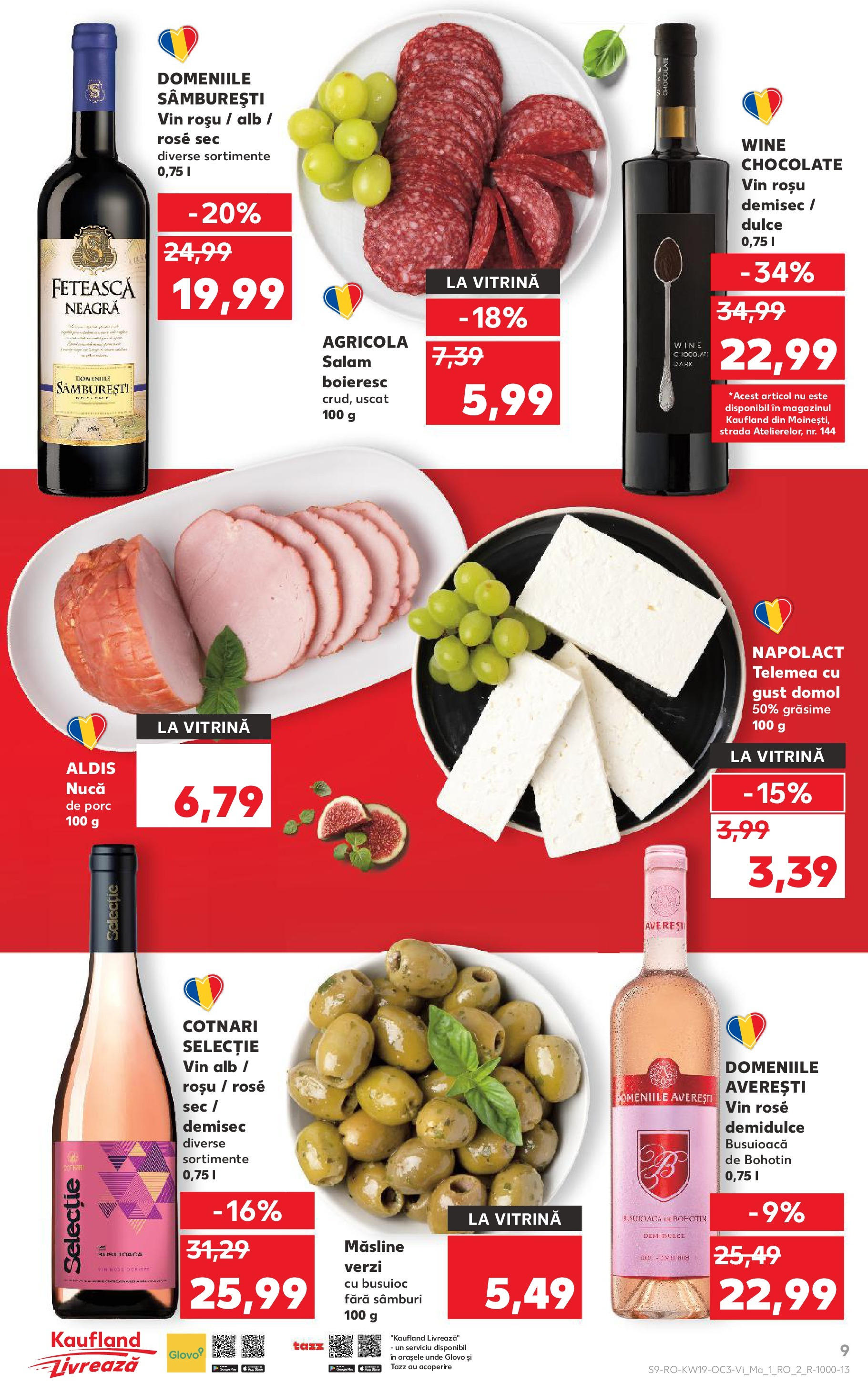 Catalog Kaufland 9 - 13 Mai 2025 | Pagina 9 | Produse: Vitrină, Măsline, Salam, Vin