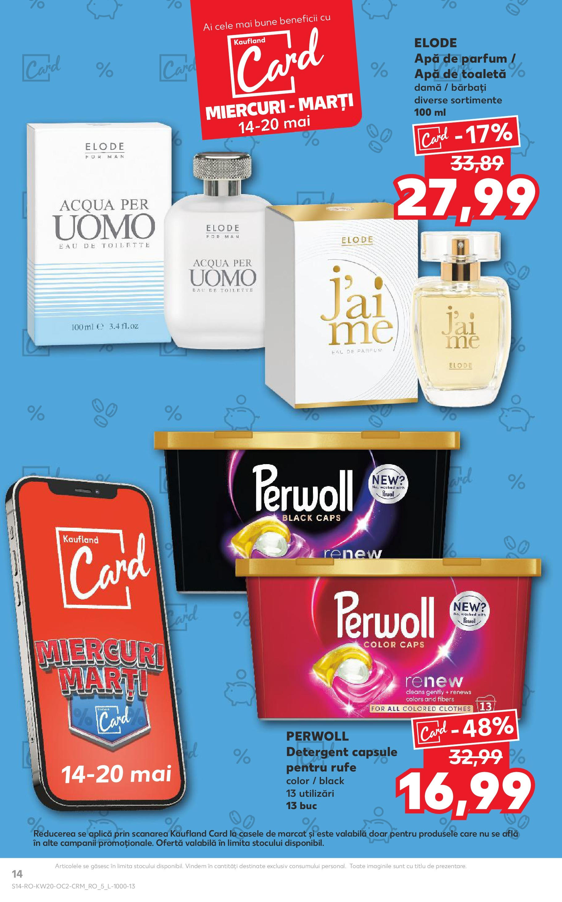 Catalog Kaufland 14 - 20 Mai 2025 | Pagina 14 | Produse: Apă de parfum, Toaletă, Parfum, Detergent