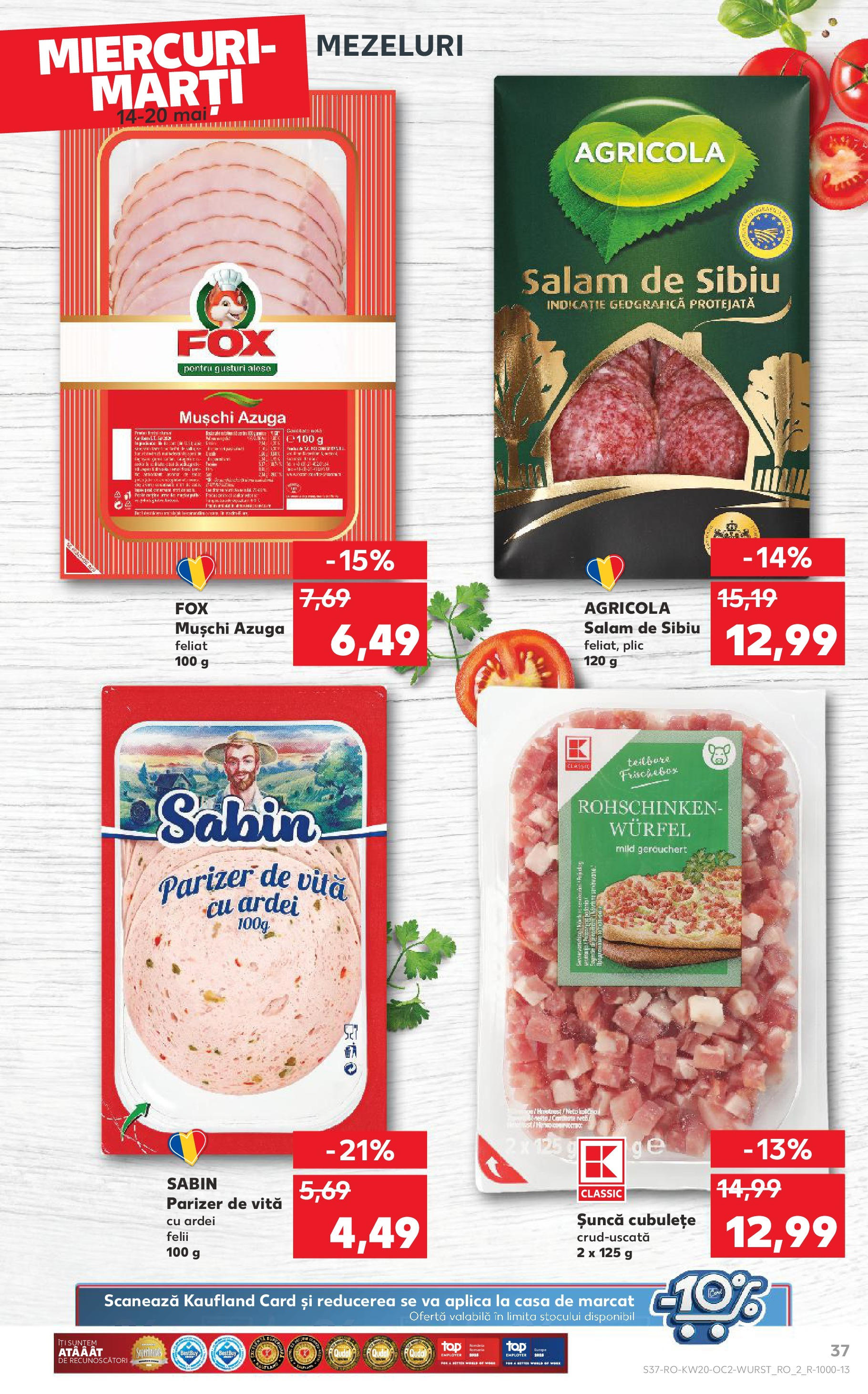 Catalog Kaufland 14 - 20 Mai 2025 | Pagina 37 | Produse: Ardei, Salam, Șuncă, Parizer