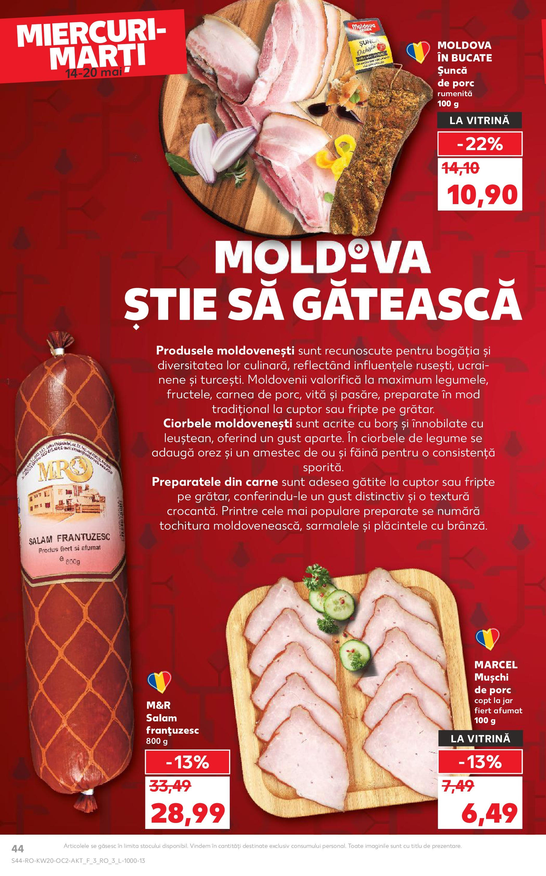 Catalog Kaufland 14 - 20 Mai 2025 | Pagina 44 | Produse: Salam, Șuncă, Făină, Legume