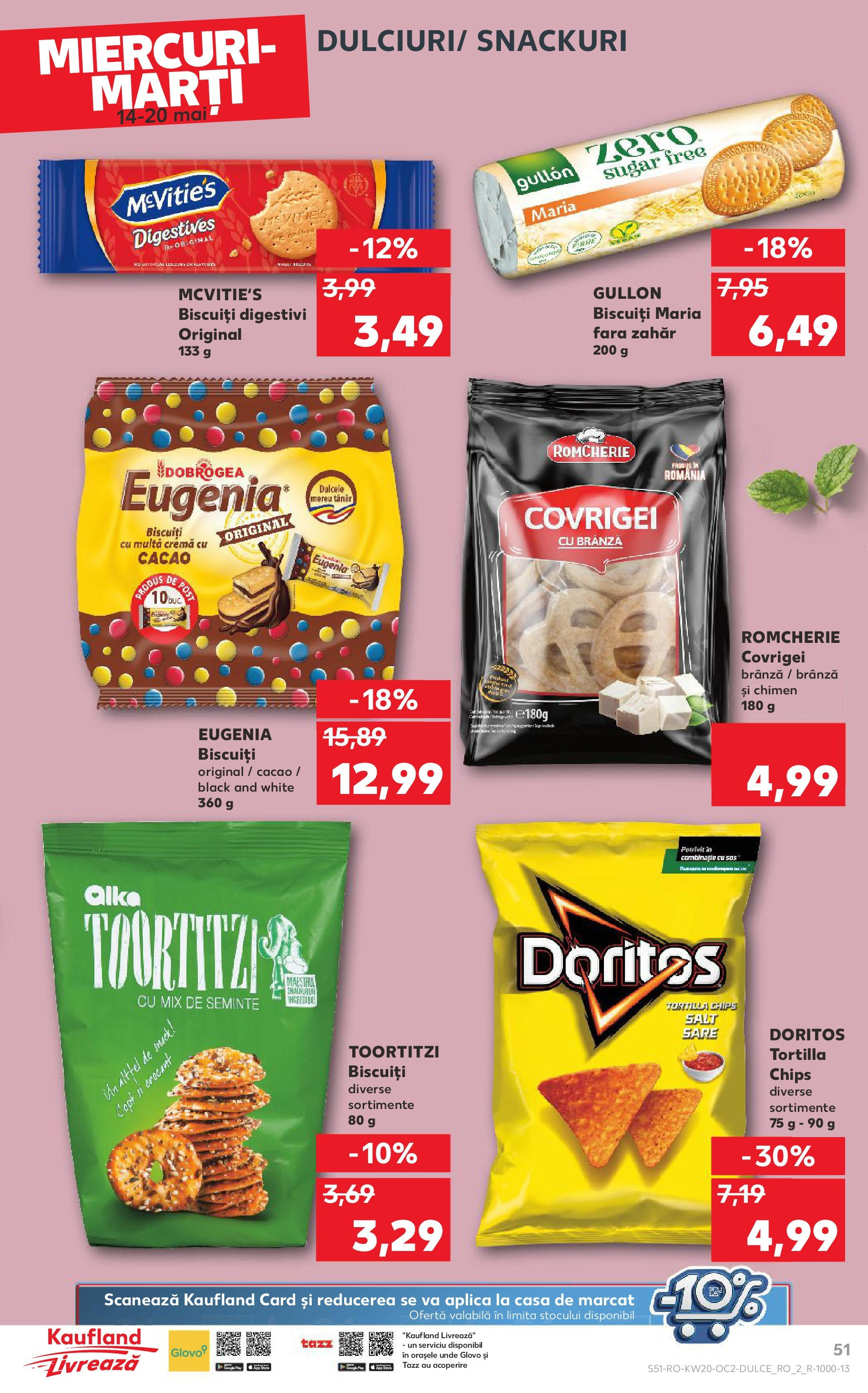 Catalog Kaufland 14 - 20 Mai 2025 | Pagina 51 | Produse: Covrigei, Brânză, Biscuiți, Sos