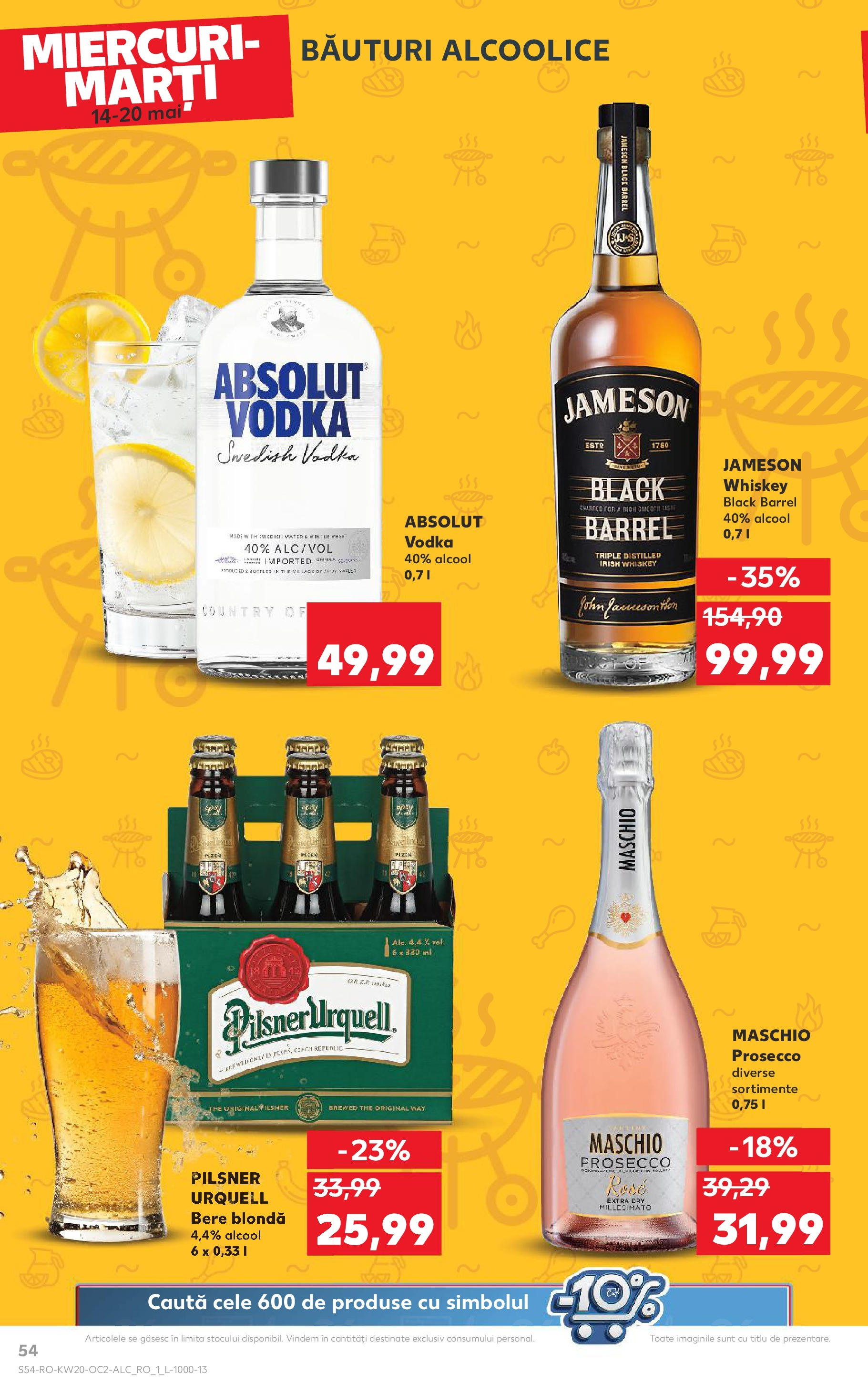 Catalog Kaufland 14 - 20 Mai 2025 | Pagina 54 | Produse: Prosecco, Bere, Vodka, Whiskey