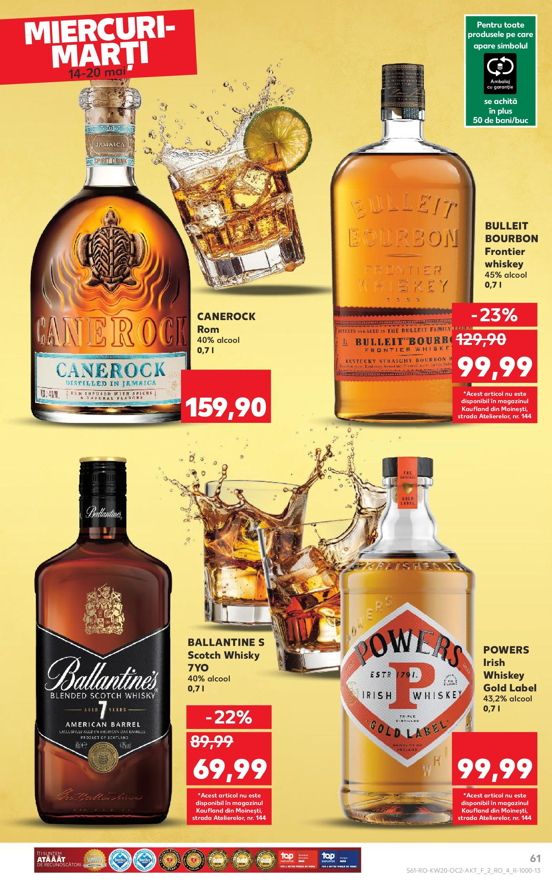 Catalog Kaufland 14 - 20 Mai 2025 | Pagina 61 | Produse: Bourbon, Whiskey