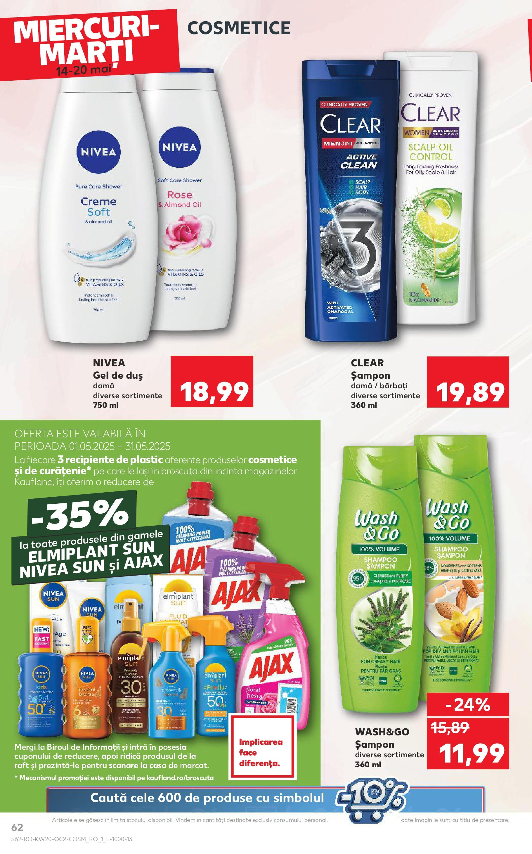 Catalog Kaufland 14 - 20 Mai 2025 | Pagina 62 | Produse: Raft, Duș, Recipiente, Gel de duș