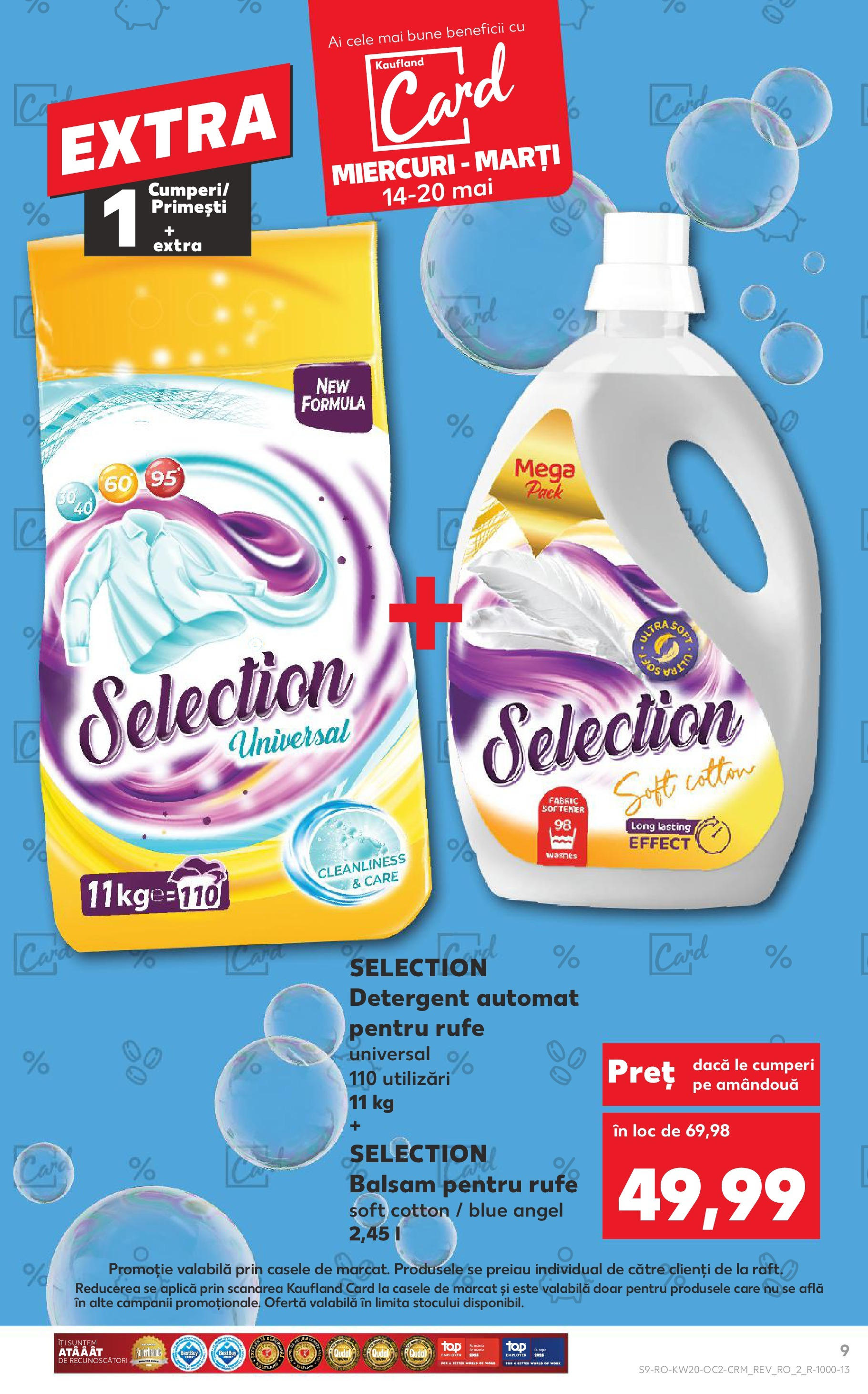 Catalog Kaufland 14 - 20 Mai 2025 | Pagina 9 | Produse: Kedi Ödül Oyuncakları, Balsam, Yorgan, Detergent
