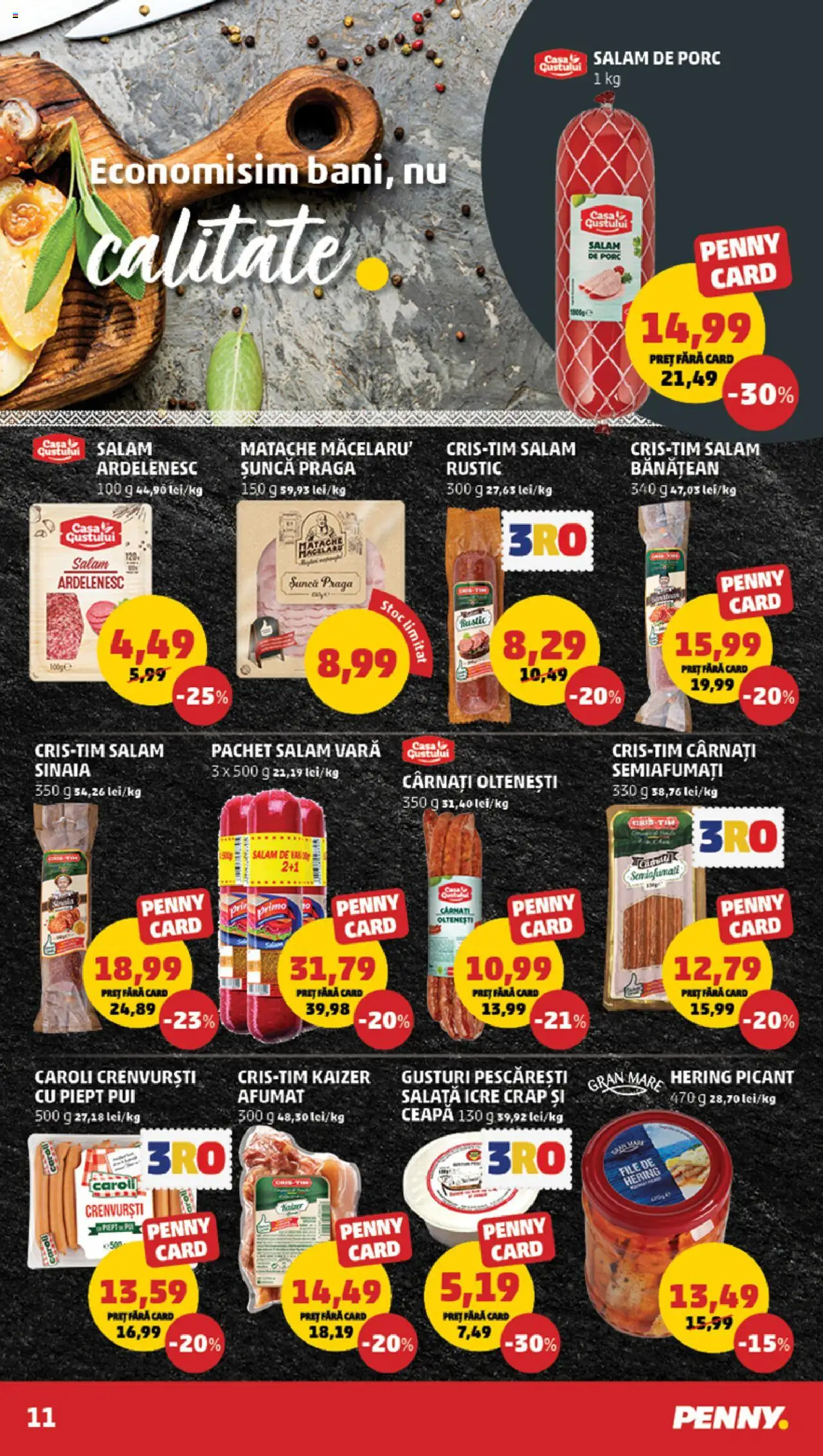 Catalog PENNY Market 14 - 20 Mai 2025 | Pagina 11 | Produse: Crenvurști, Șuncă, Salată, Ceapă