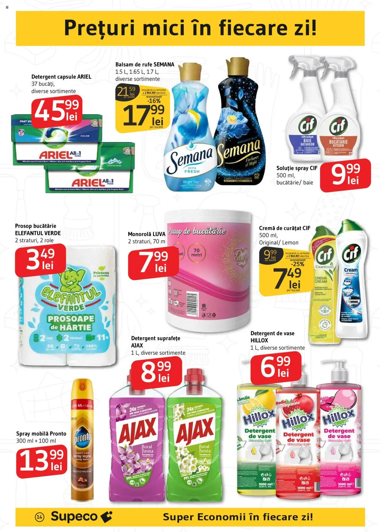 Catalog Supeco 15 - 28 Mai 2025 | Pagina 14 | Produse: Role, Balsam, Cremă, Balsam de rufe
