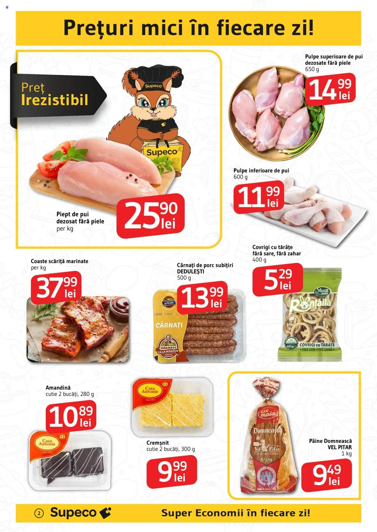 Catalog Supeco 15 - 28 Mai 2025 | Pagina 2 | Produse: Amandină, Pâine, Zahăr, Cârnați