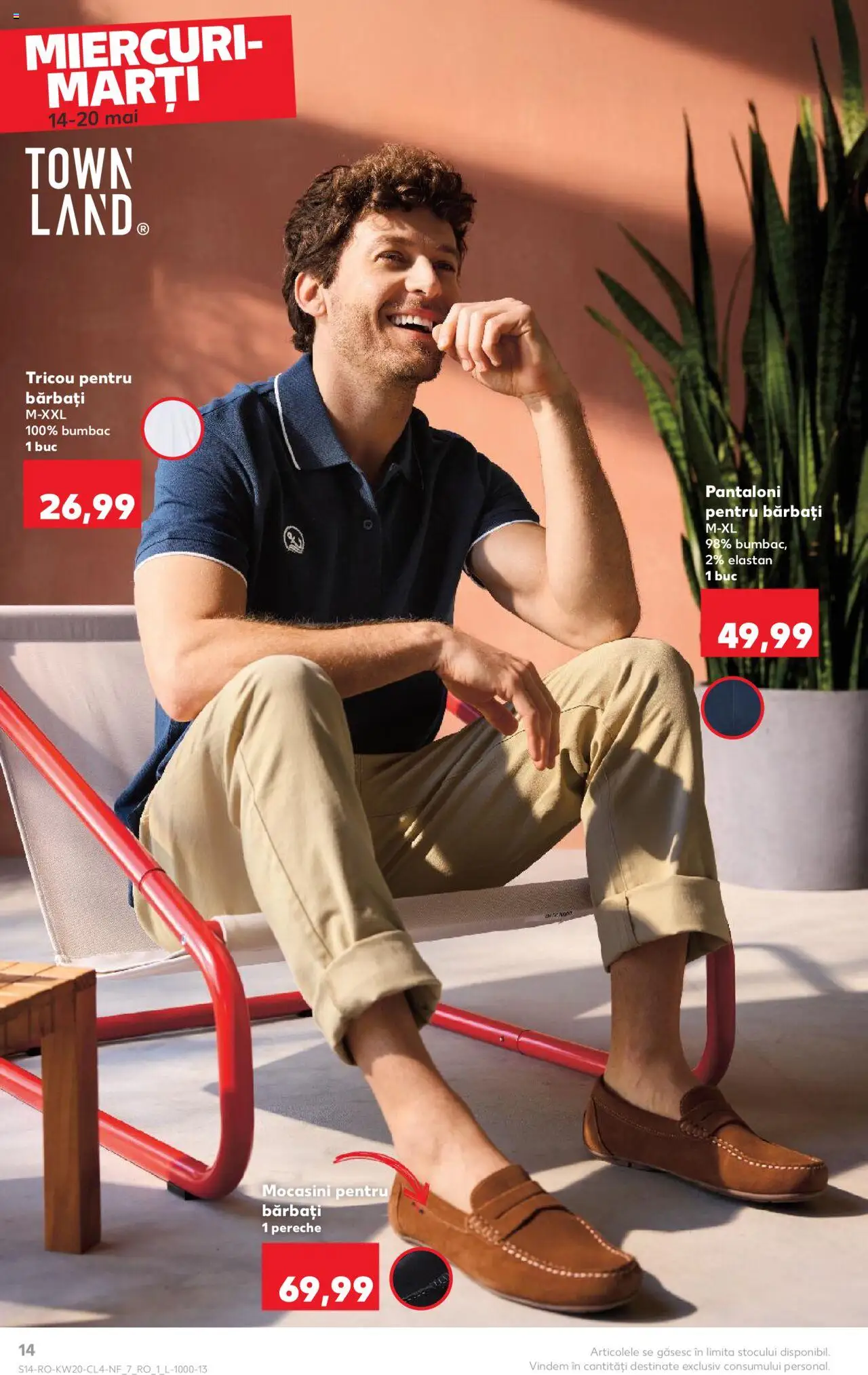 Catalog Kaufland 14 - 20 Mai 2025 | Pagina 14 | Produse: Kestane, Tricou, Pantaloni, Mocasini