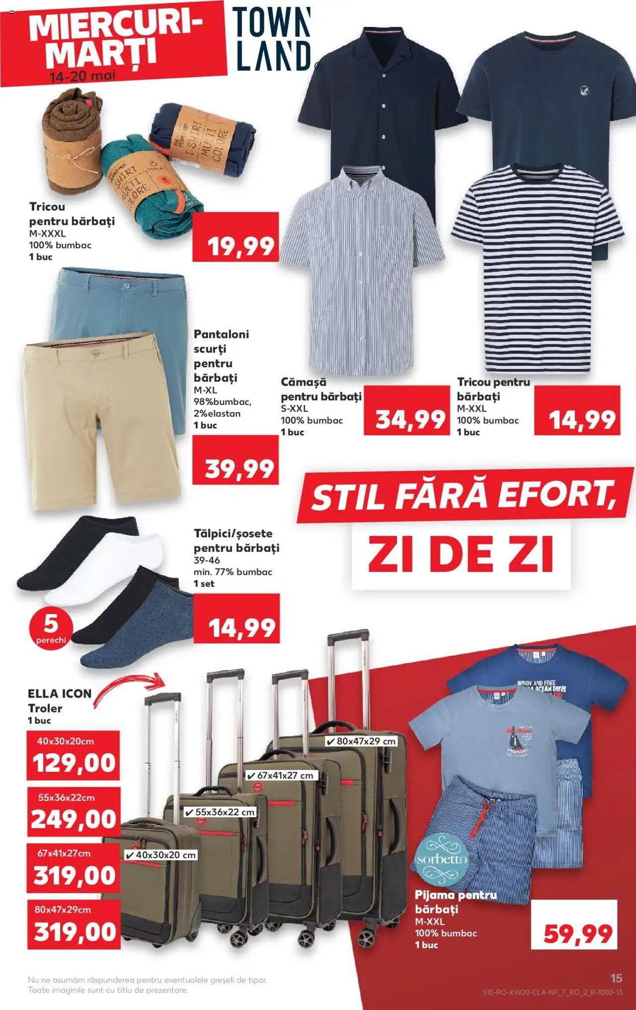 Catalog Kaufland 14 - 20 Mai 2025 | Pagina 15 | Produse: Tricou, Pantaloni, Pantaloni scurți