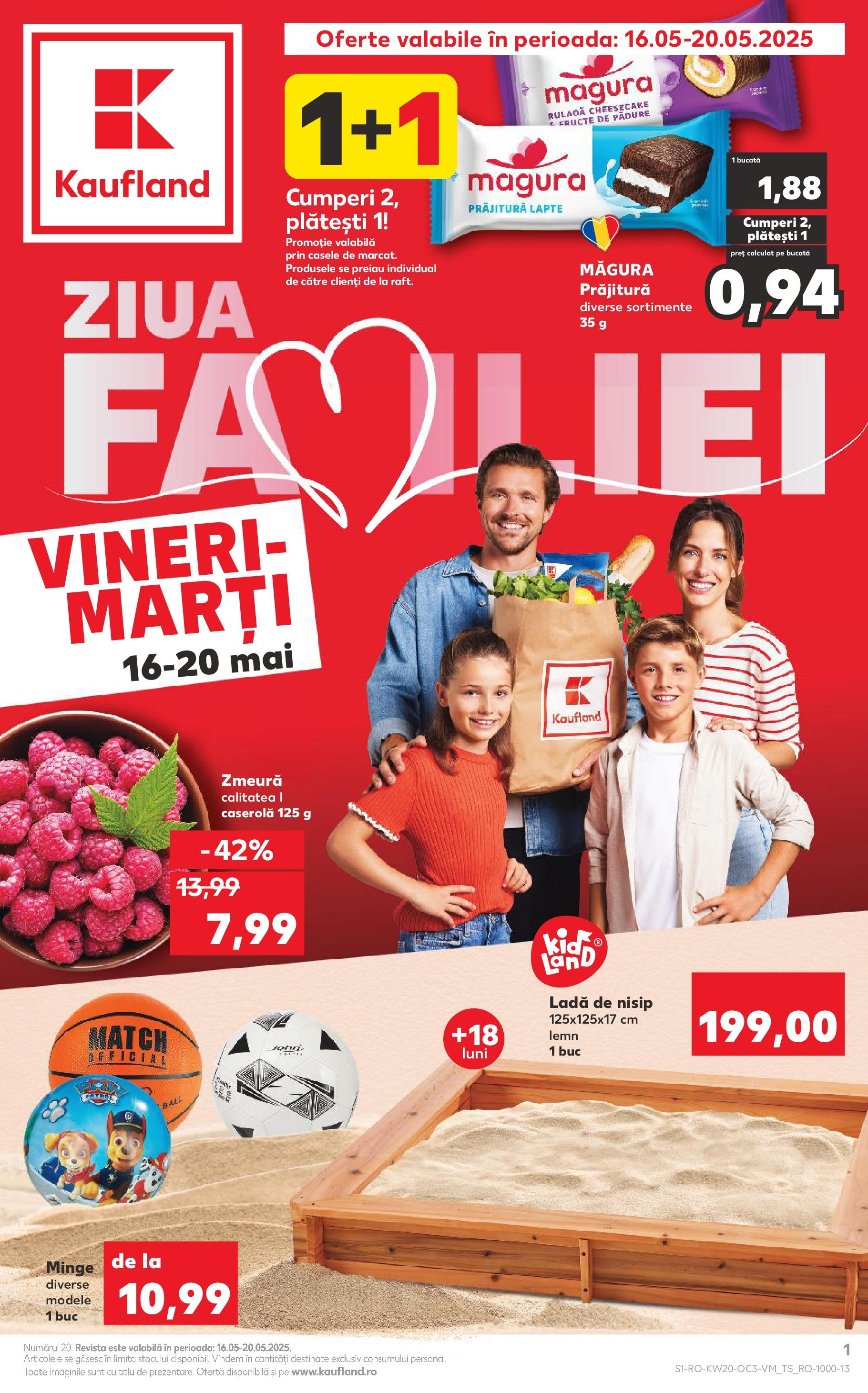 Catalog Kaufland 15 - 20 Mai 2025 | Pagina 1 | Produse: Zmeură, Prăjitură, Lapte, Fructe