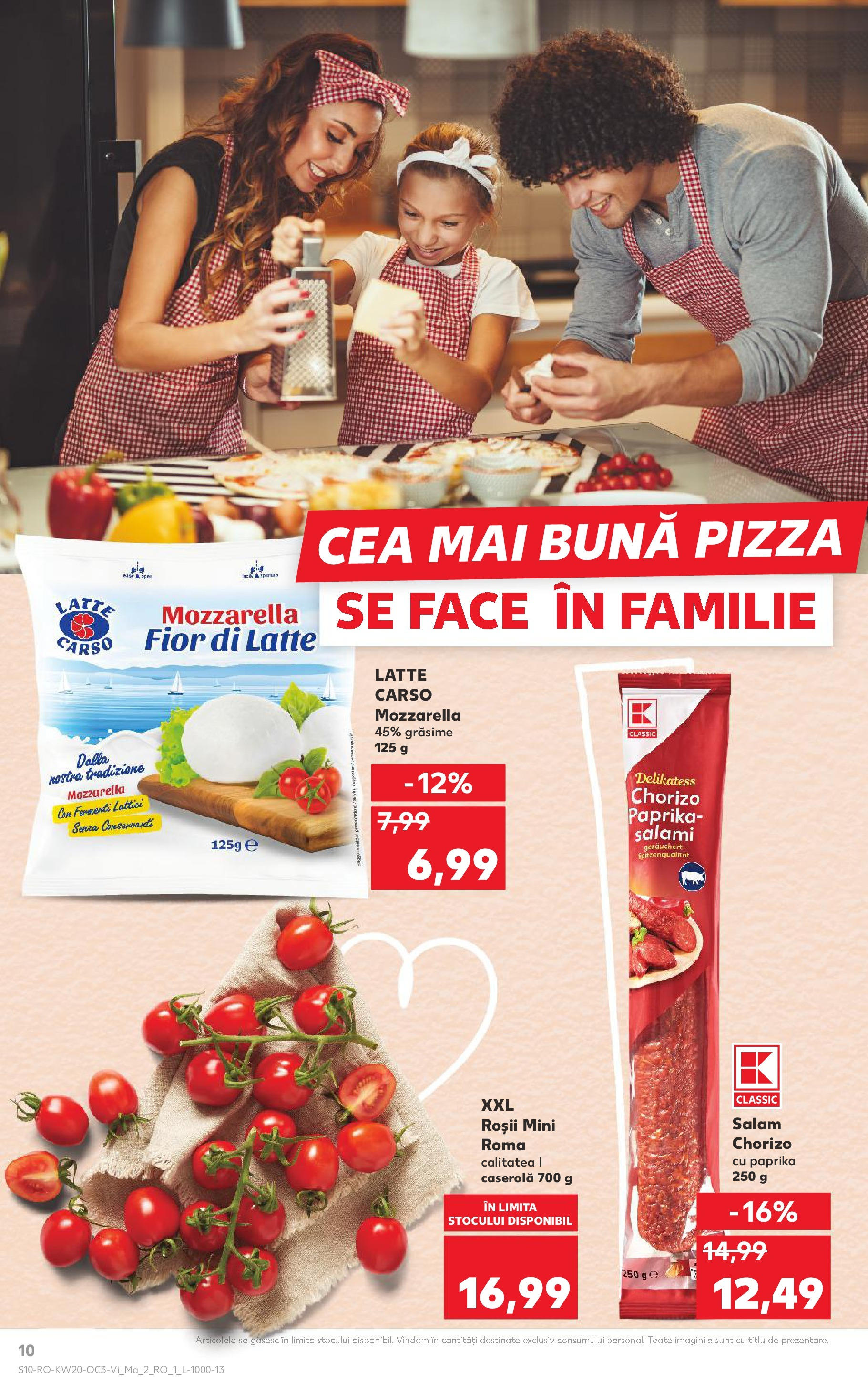 Catalog Kaufland 15 - 20 Mai 2025 | Pagina 10 | Produse: Mozzarella, Salam, Pizza, Roșii