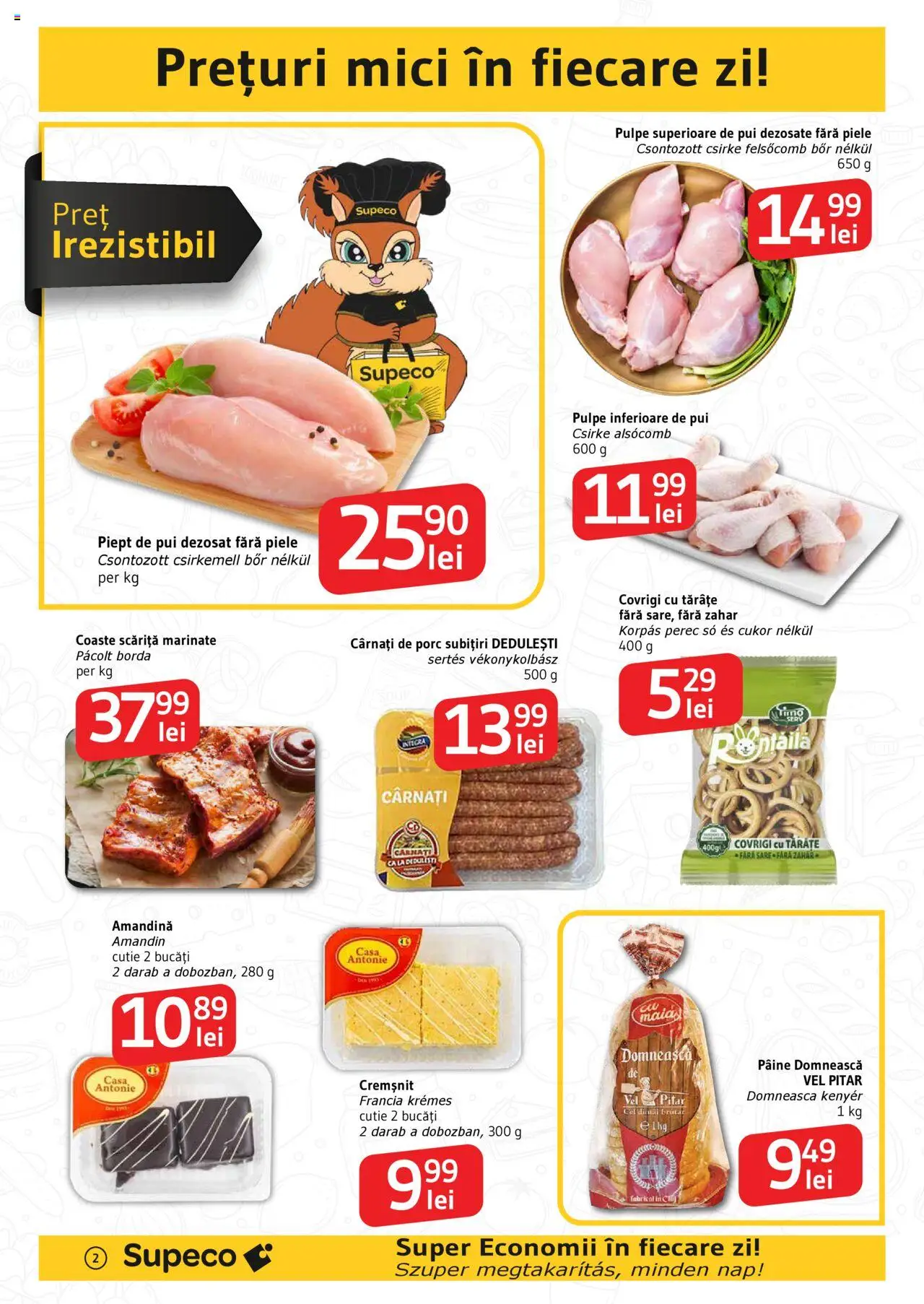 Catalog Supeco 15 - 28 Mai 2025 | Pagina 2 | Produse: Hacıyatmaz Kedi Oyuncağı, Cutie, Mici, Cârnați