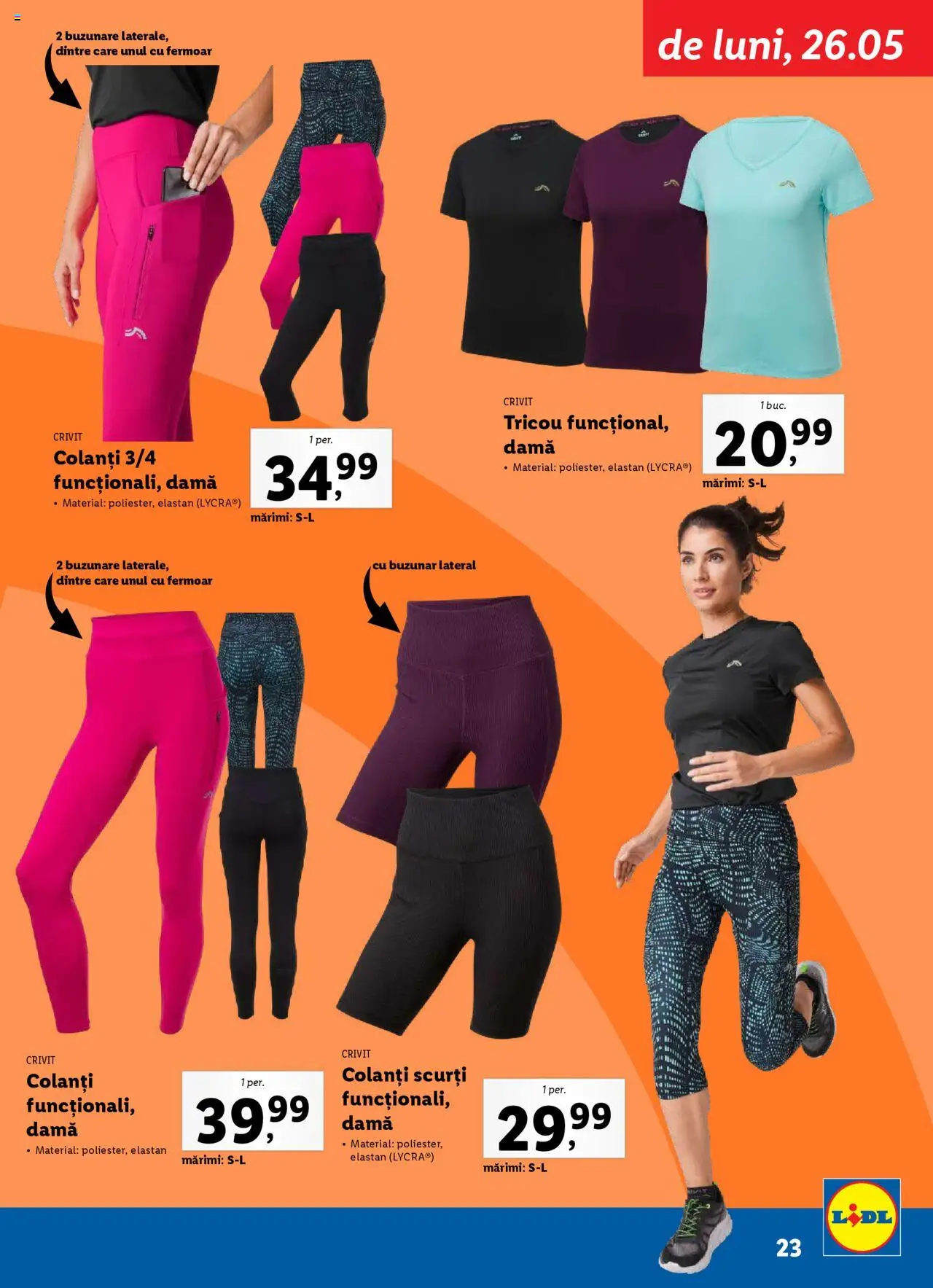 Catalog LIDL 19 Mai - 6 Iulie 2025 | Pagina 23 | Produse: Tricou, Colanți