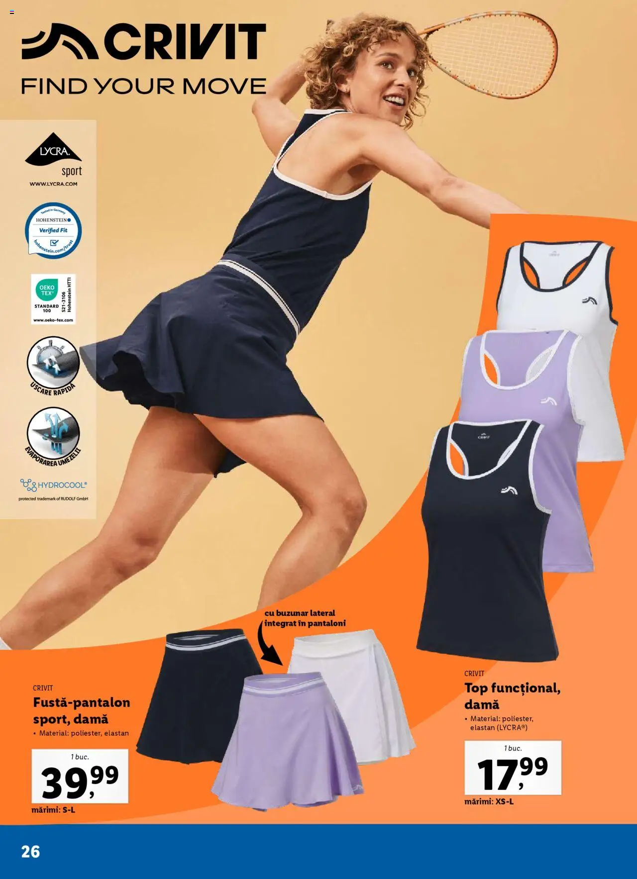 Catalog LIDL 19 Mai - 6 Iulie 2025 | Pagina 26 | Produse: Top, Pantaloni