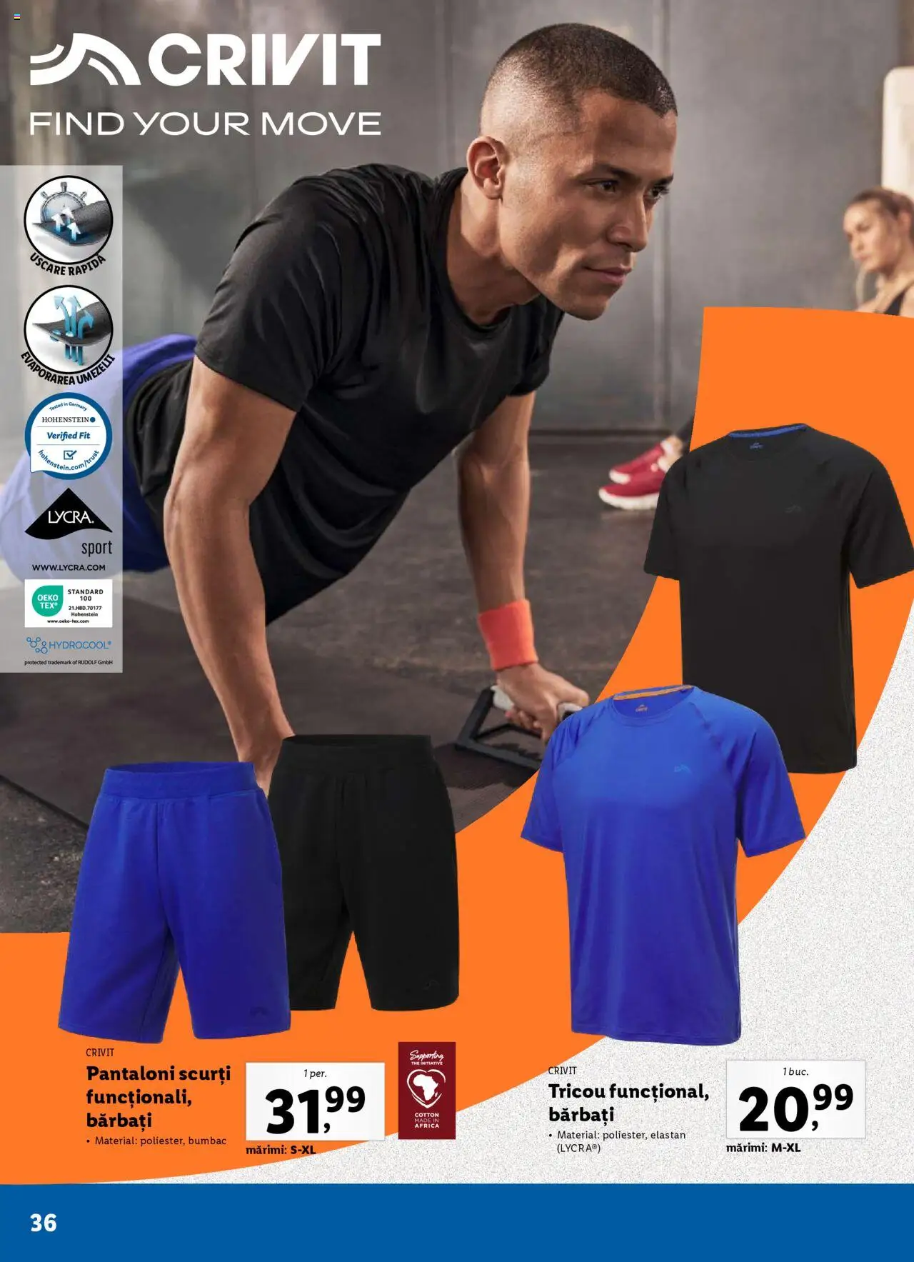 Catalog LIDL 19 Mai - 6 Iulie 2025 | Pagina 36 | Produse: Tricou, Pantaloni, Pantaloni scurți