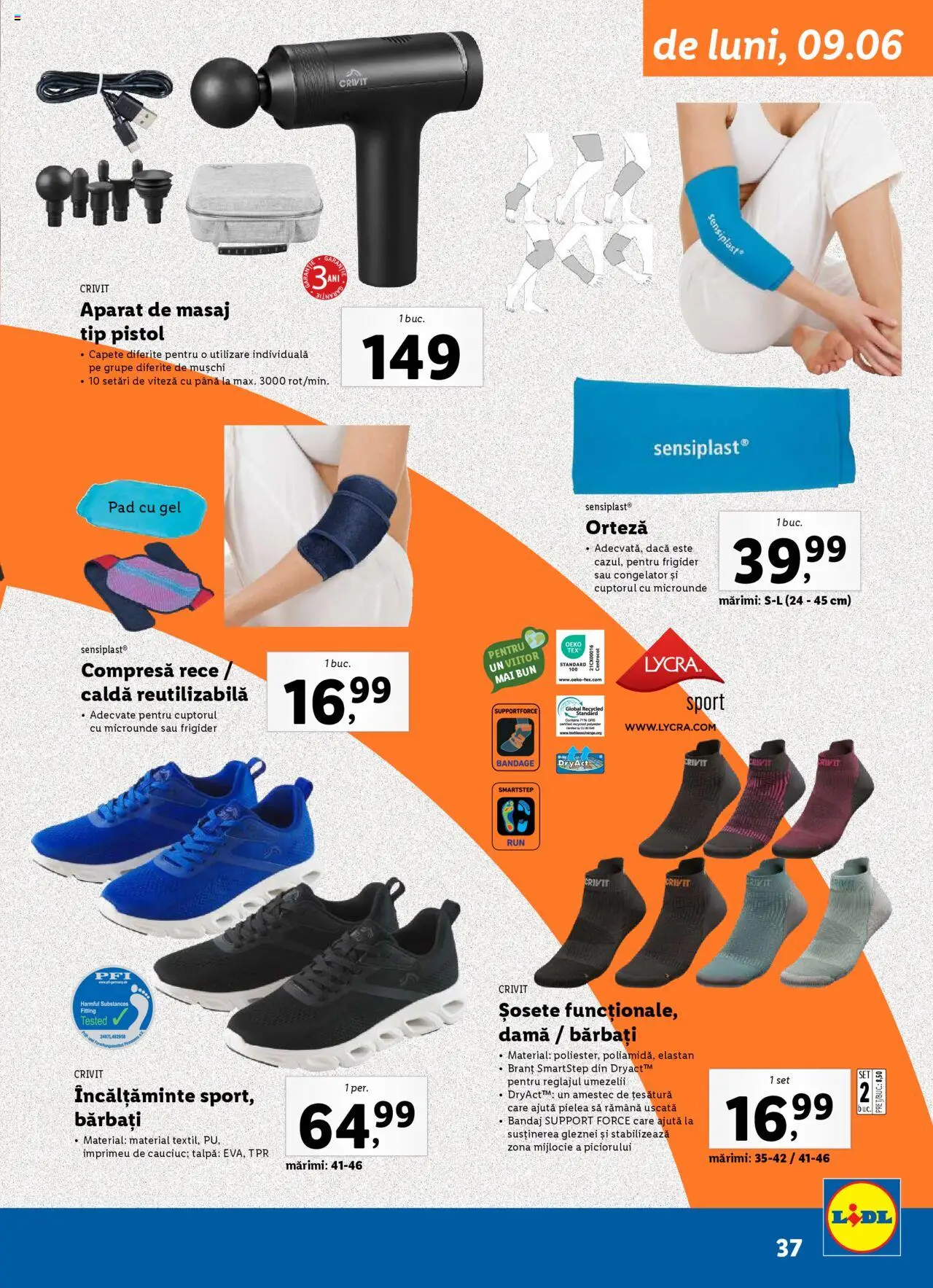 Catalog LIDL 19 Mai - 6 Iulie 2025 | Pagina 37 | Produse: Frigider, Congelator, Bornoz takımı, Șosete