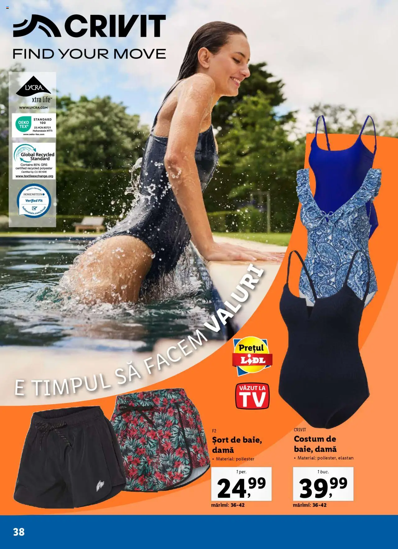 Catalog LIDL 19 Mai - 6 Iulie 2025 | Pagina 38 | Produse: Șort, Costum
