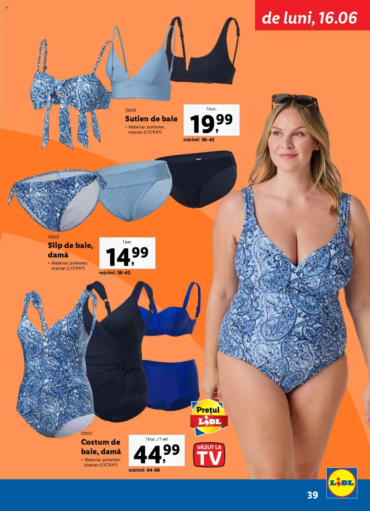 Catalog LIDL 19 Mai - 6 Iulie 2025 | Pagina 39 | Produse: Sutien de baie, Sutien, Costum, Slip