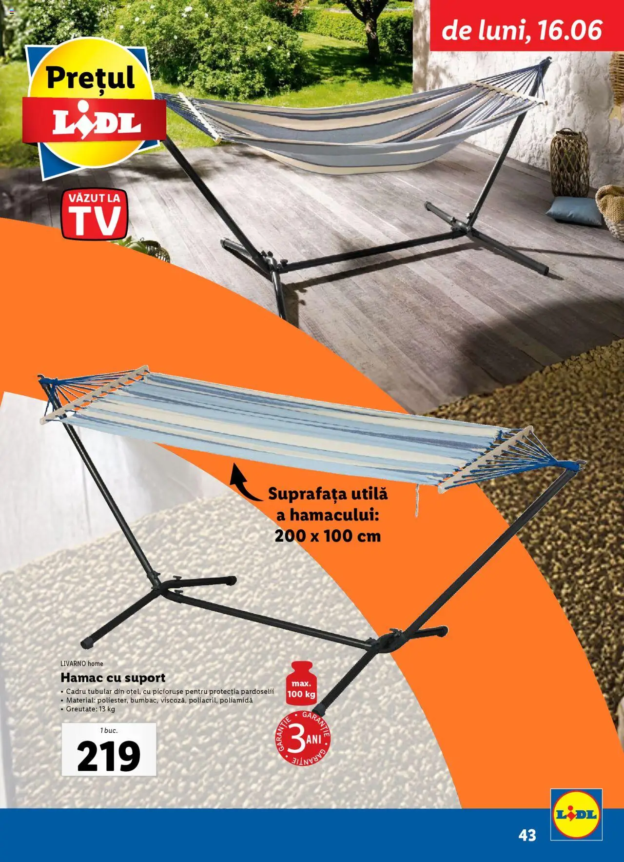 Catalog LIDL 19 Mai - 6 Iulie 2025 | Pagina 43 | Produse: Hamac
