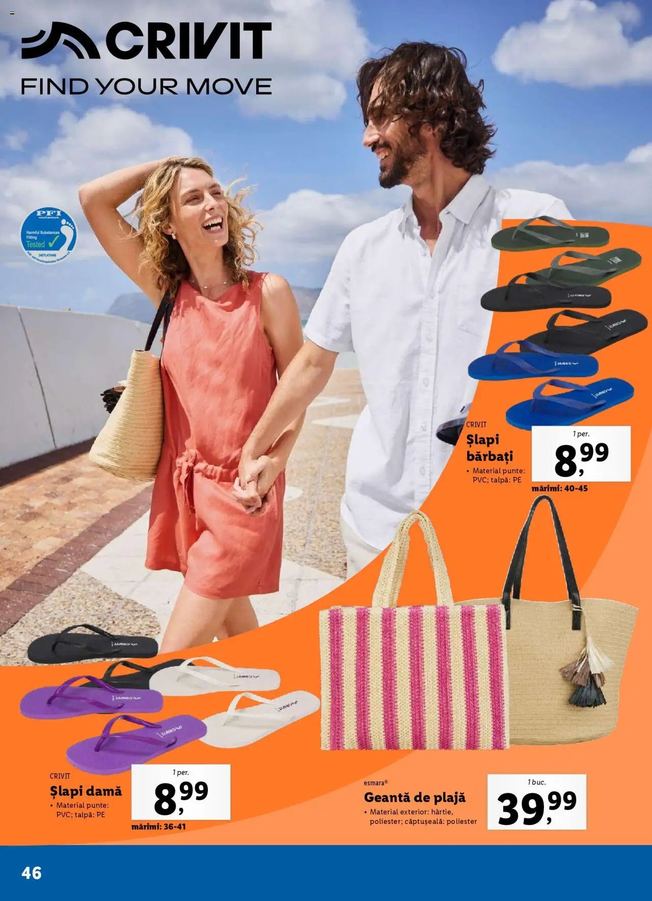 Catalog LIDL 19 Mai - 6 Iulie 2025 | Pagina 46 | Produse: Geantă, Șlapi