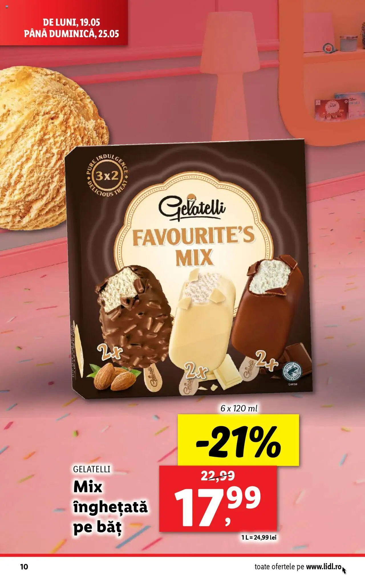Catalog LIDL 19 - 25 Mai 2025 | Pagina 10 | Produse: Çarşaf, Înghețată
