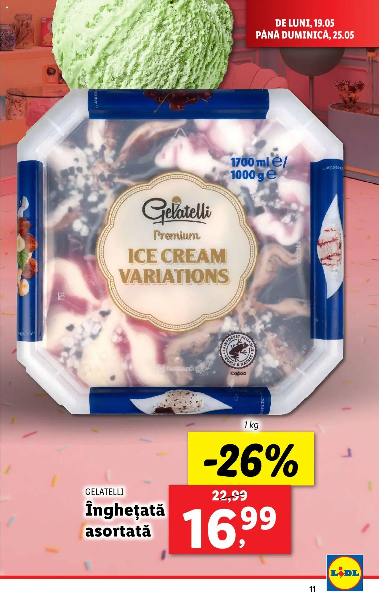 Catalog LIDL 19 - 25 Mai 2025 | Pagina 11 | Produse: Çarşaf, Înghețată