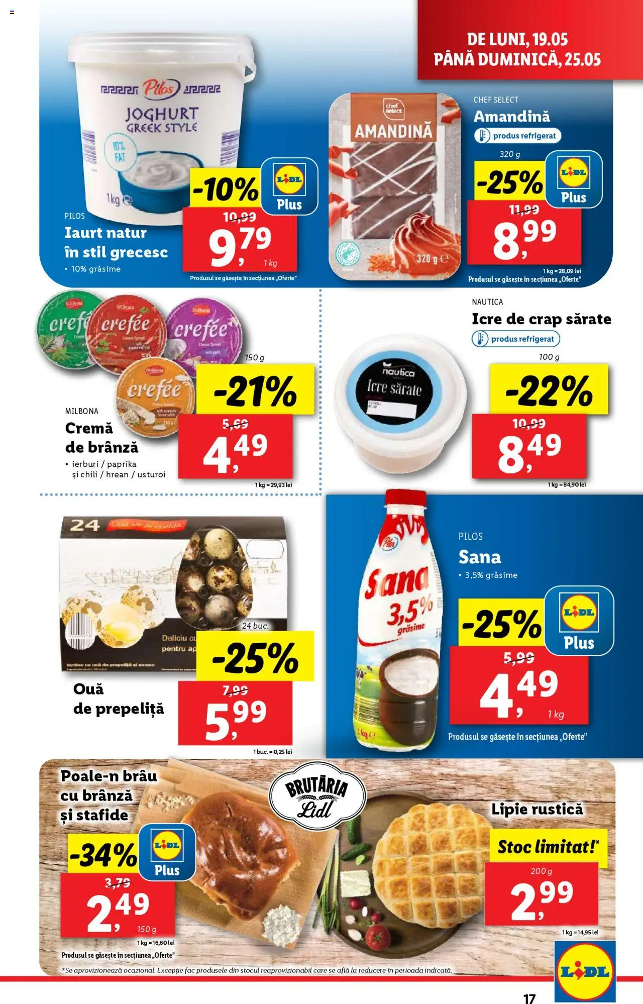 Catalog LIDL 19 - 25 Mai 2025 | Pagina 17 | Produse: Delgeç, Amandină, Brânză, Cremă