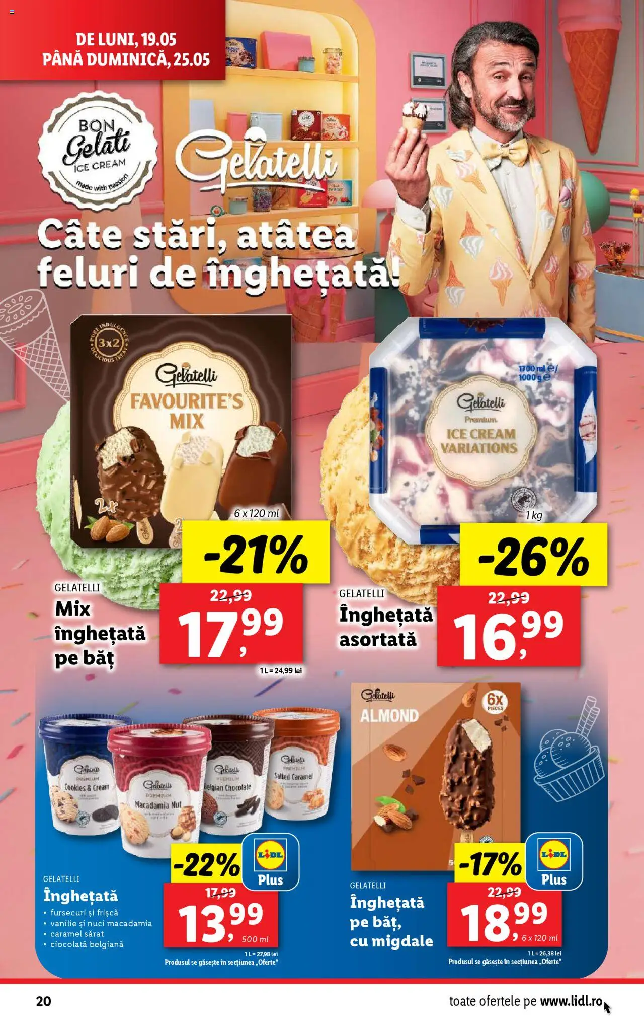 Catalog LIDL 19 - 25 Mai 2025 | Pagina 20 | Produse: Ciocolată, Frișcă, Nuci, Înghețată